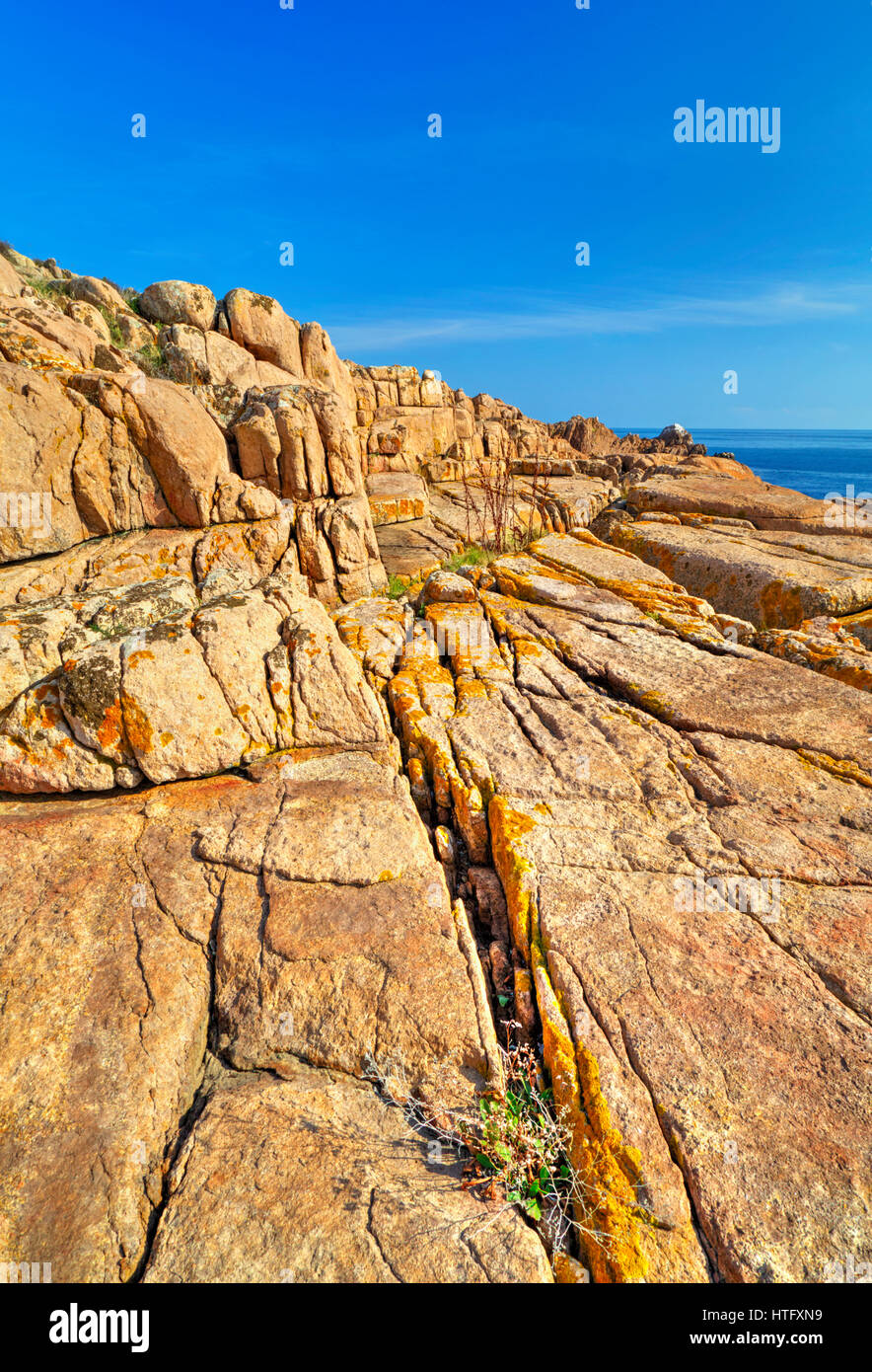 Beautiful landscape on rocky shore Stock Photo - Alamy