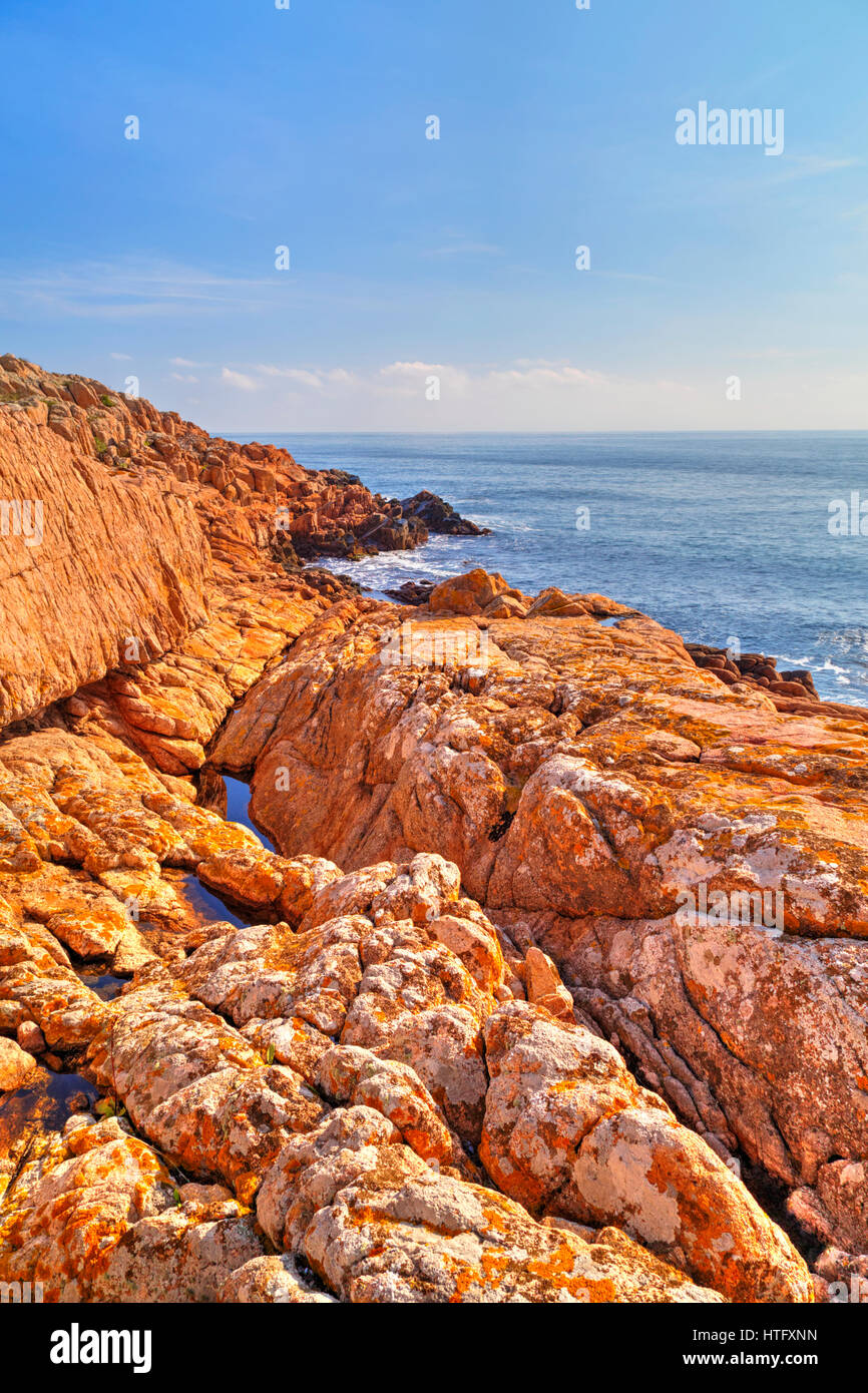 Beautiful landscape on rocky shore Stock Photo - Alamy