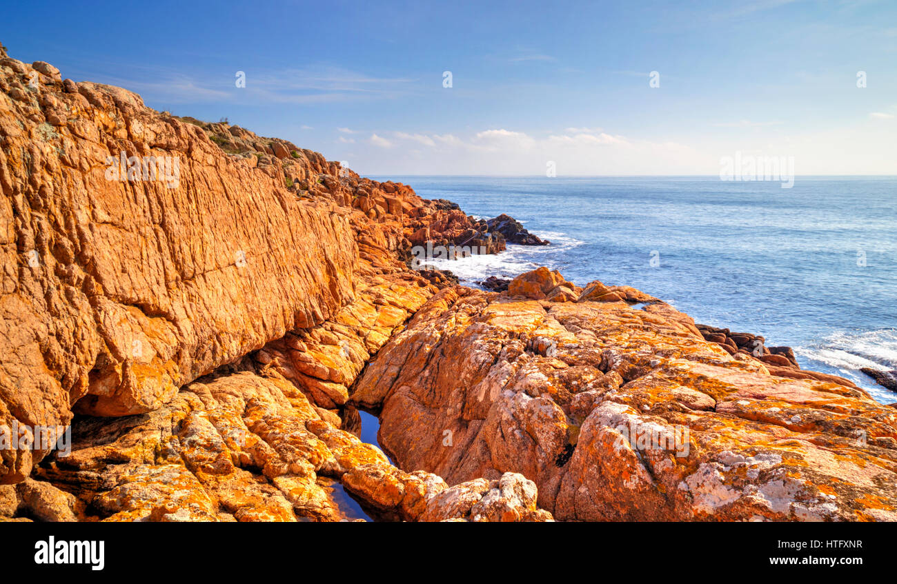 Beautiful landscape on rocky shore Stock Photo - Alamy