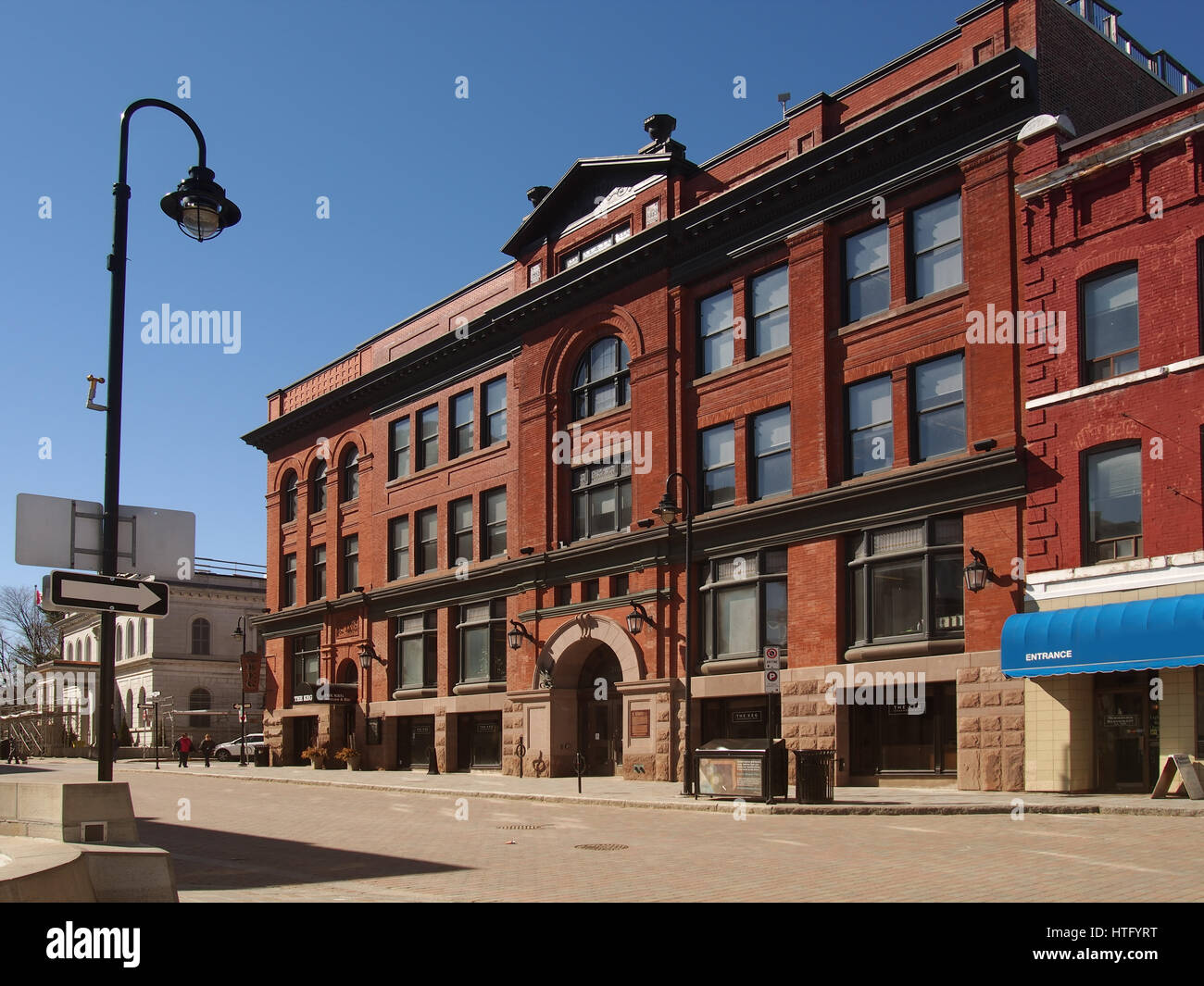 Kingston, Ontario, Canada, March 8,2017. King Street East in downtown