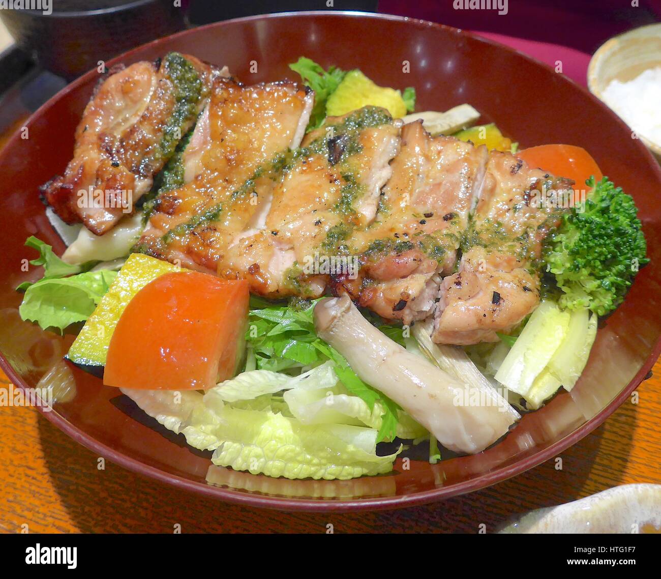 Japanese ribs with vegetable Stock Photo Alamy