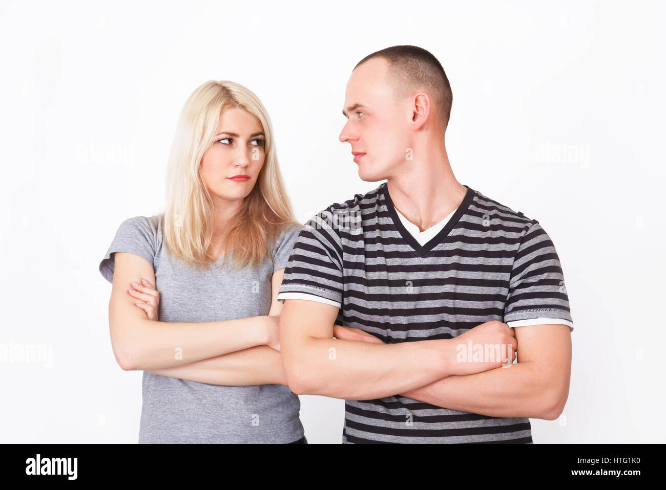 Angry young woman crossed arms hi-res stock photography and images - Alamy