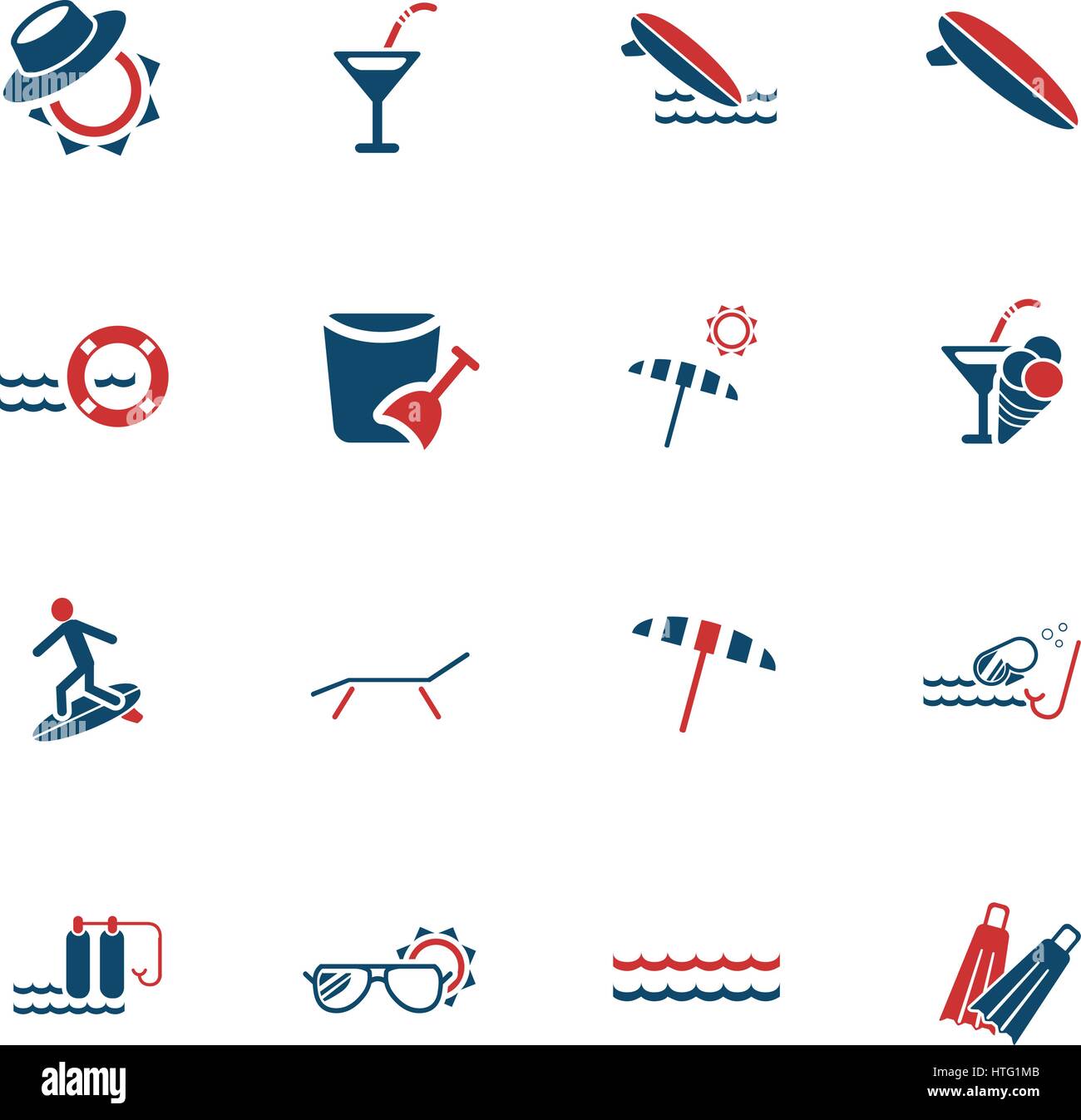 beach web icons for user interface design Stock Vector Image & Art - Alamy