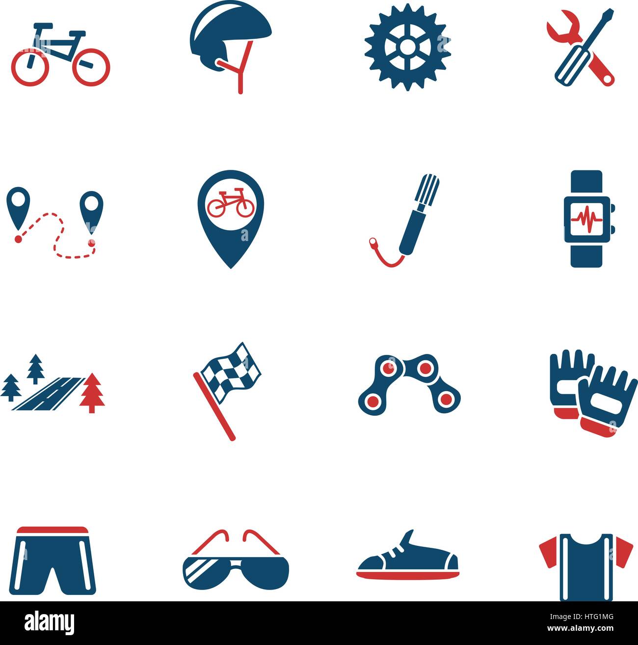 bicycle web icons for user interface design Stock Vector Image & Art ...