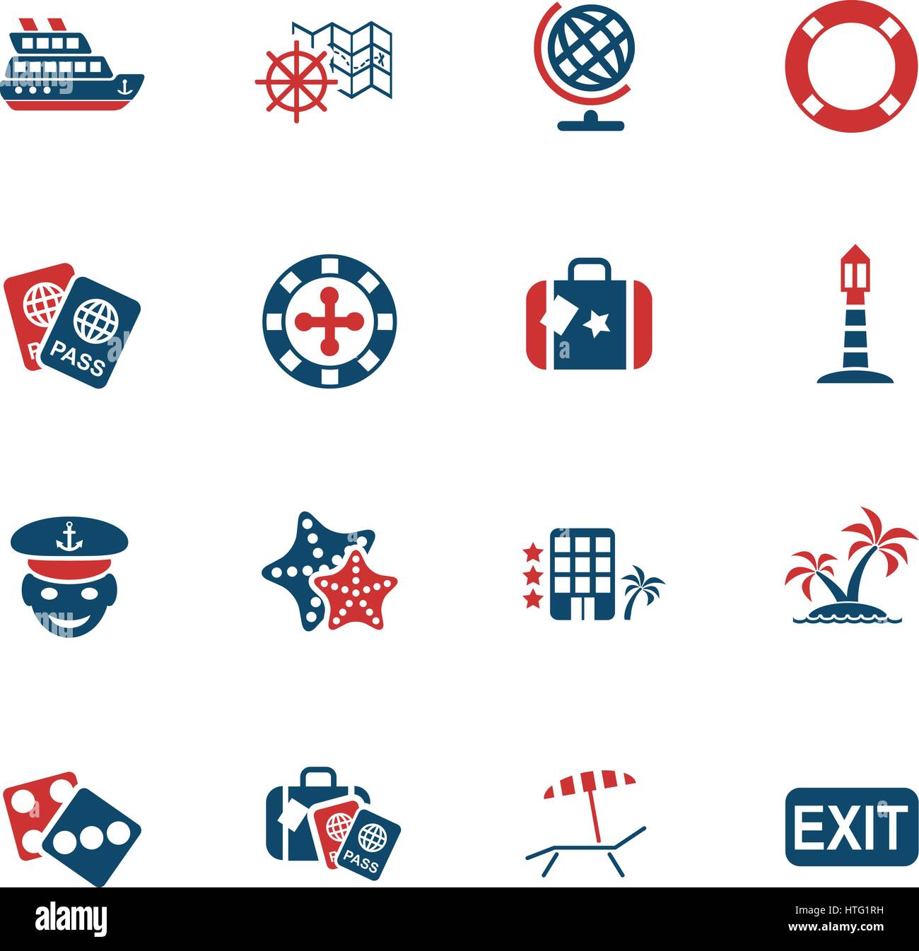 cruise web icons for user interface design Stock Vector Image & Art - Alamy