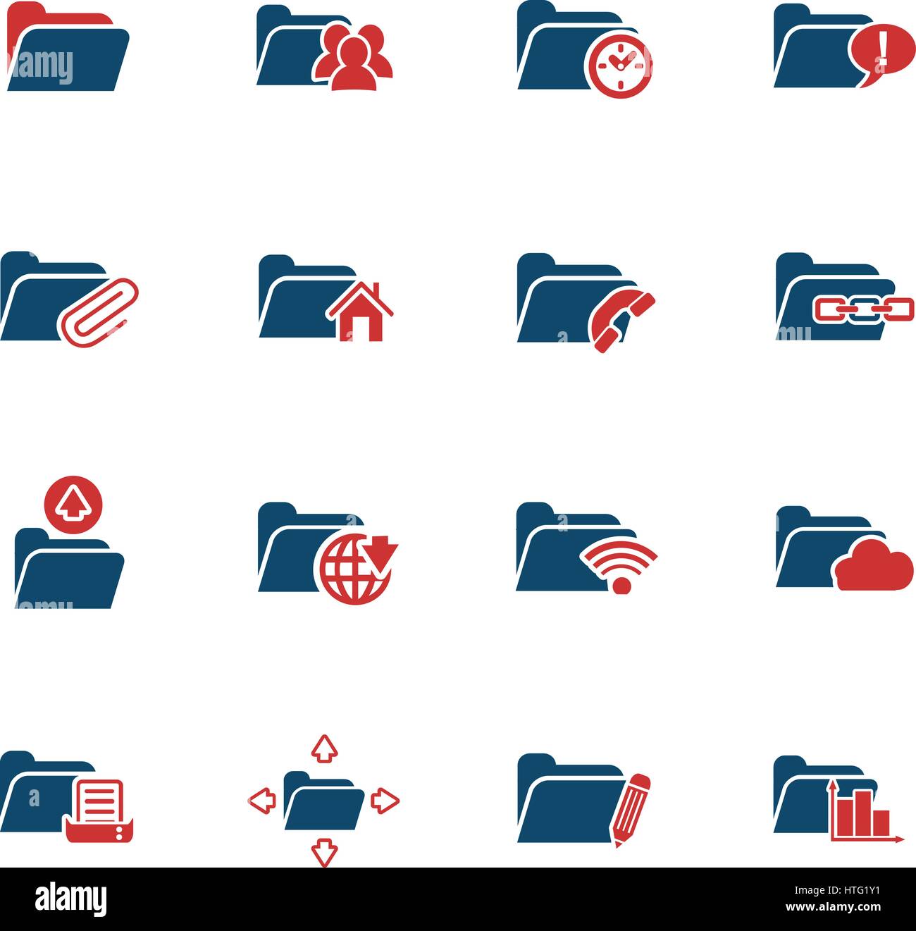 folder web icons for user interface design Stock Vector Image & Art - Alamy