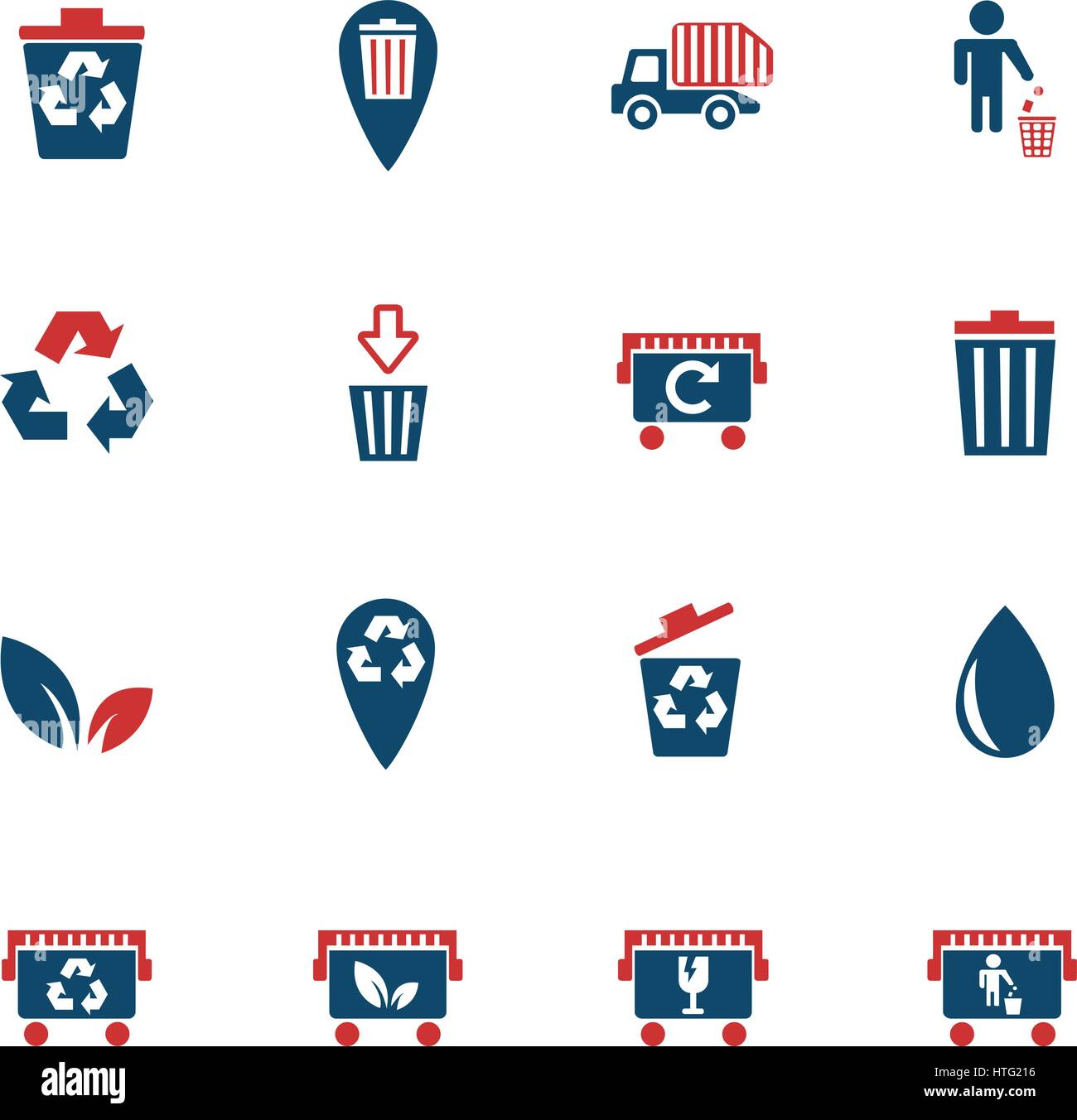 garbage web icons for user interface design Stock Vector Image & Art ...