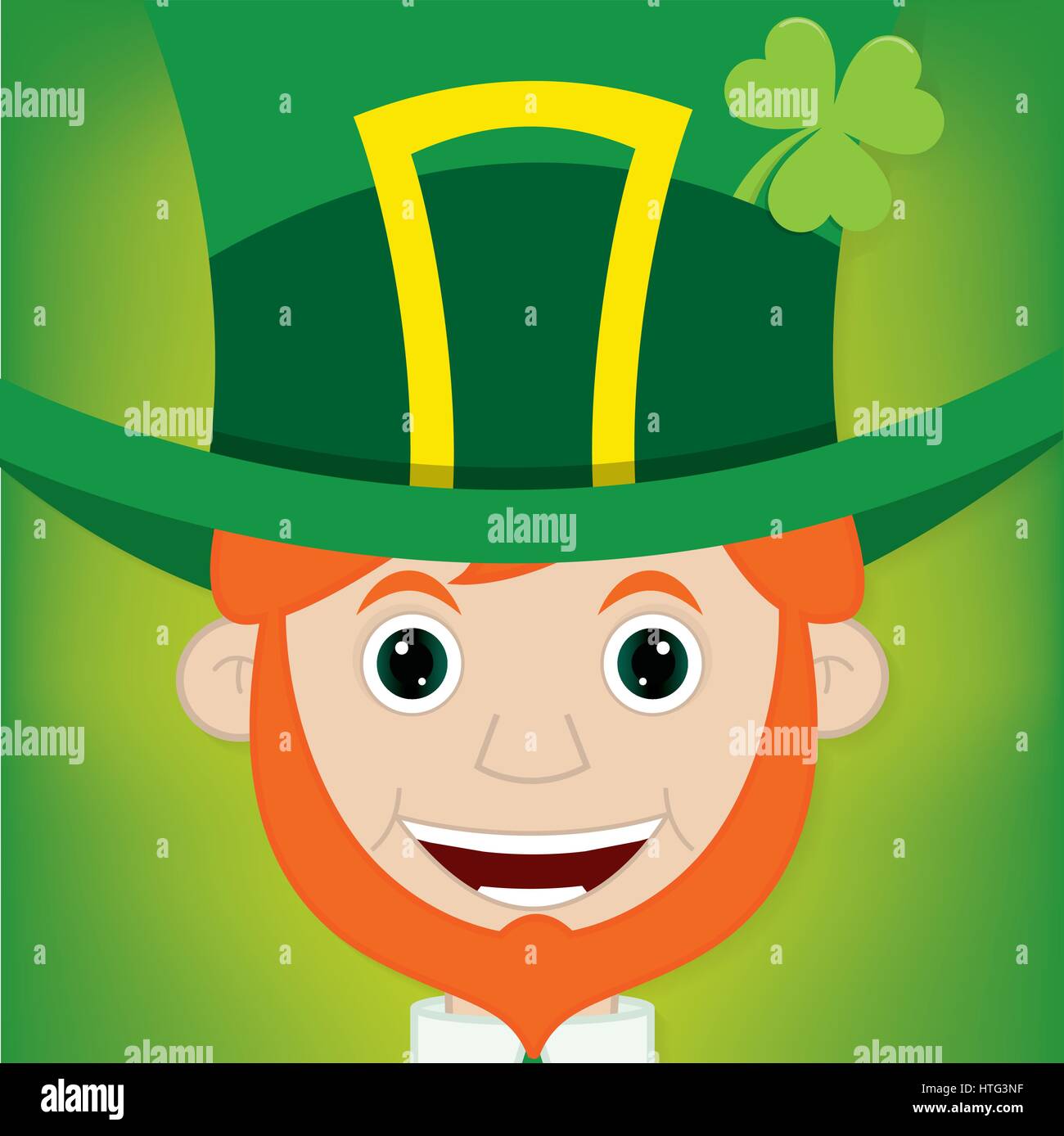 Cute cartoon leprechaun card in vector format Stock Vector Image &amp; Art ...
