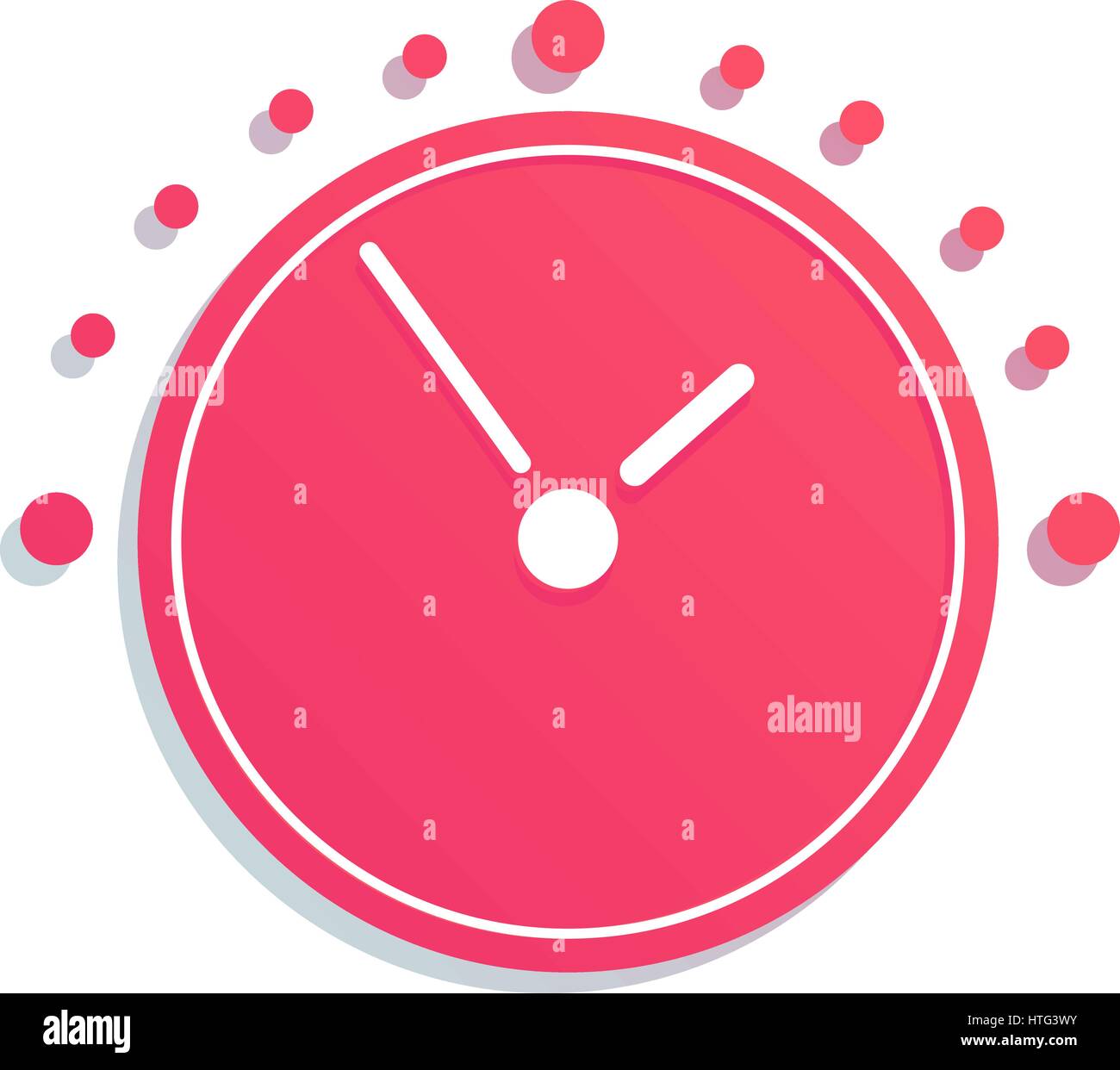 Mechanical Clock simple Icon. Vector EPS8 icon Stock Vector