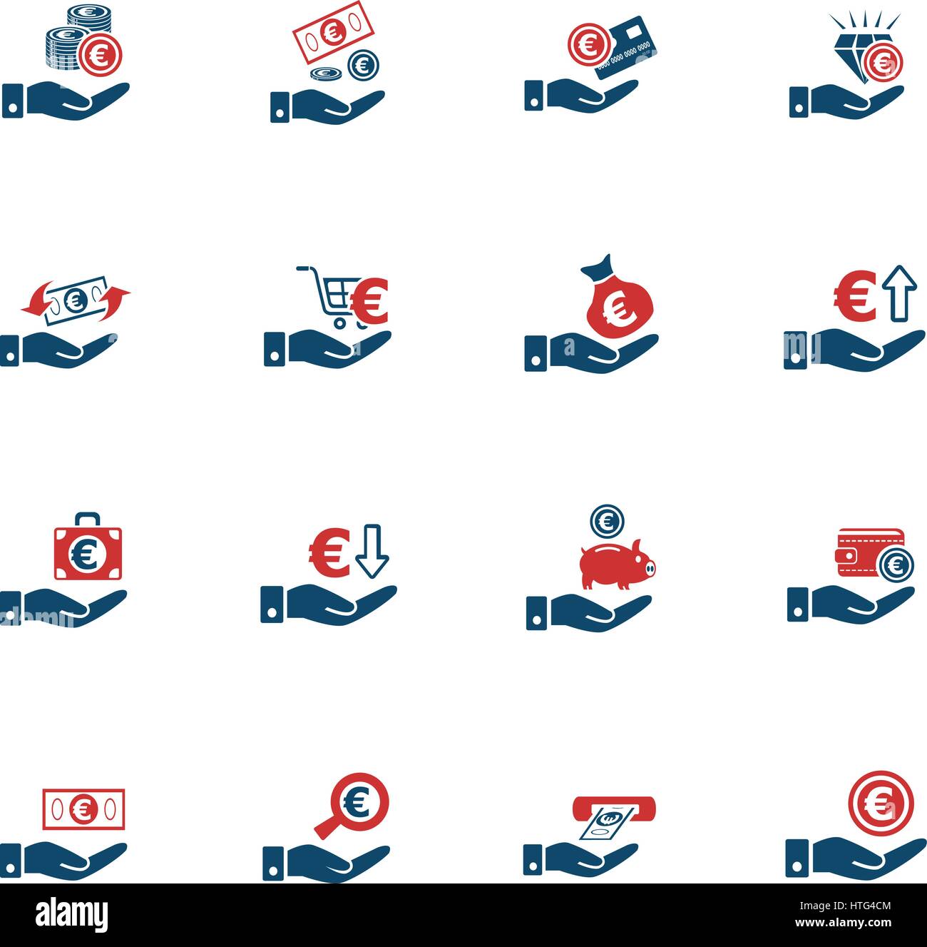 hand and money web icons for user interface design Stock Vector Image ...