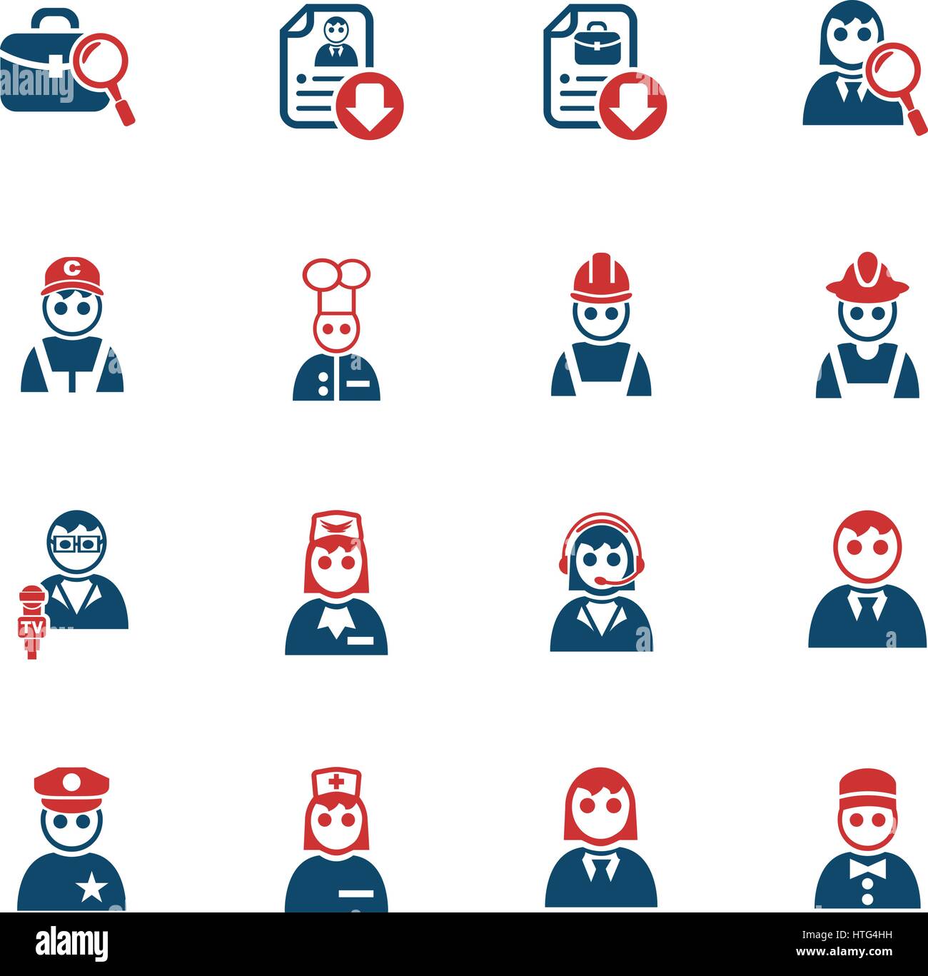 job search web icons for user interface design Stock Vector Image & Art ...