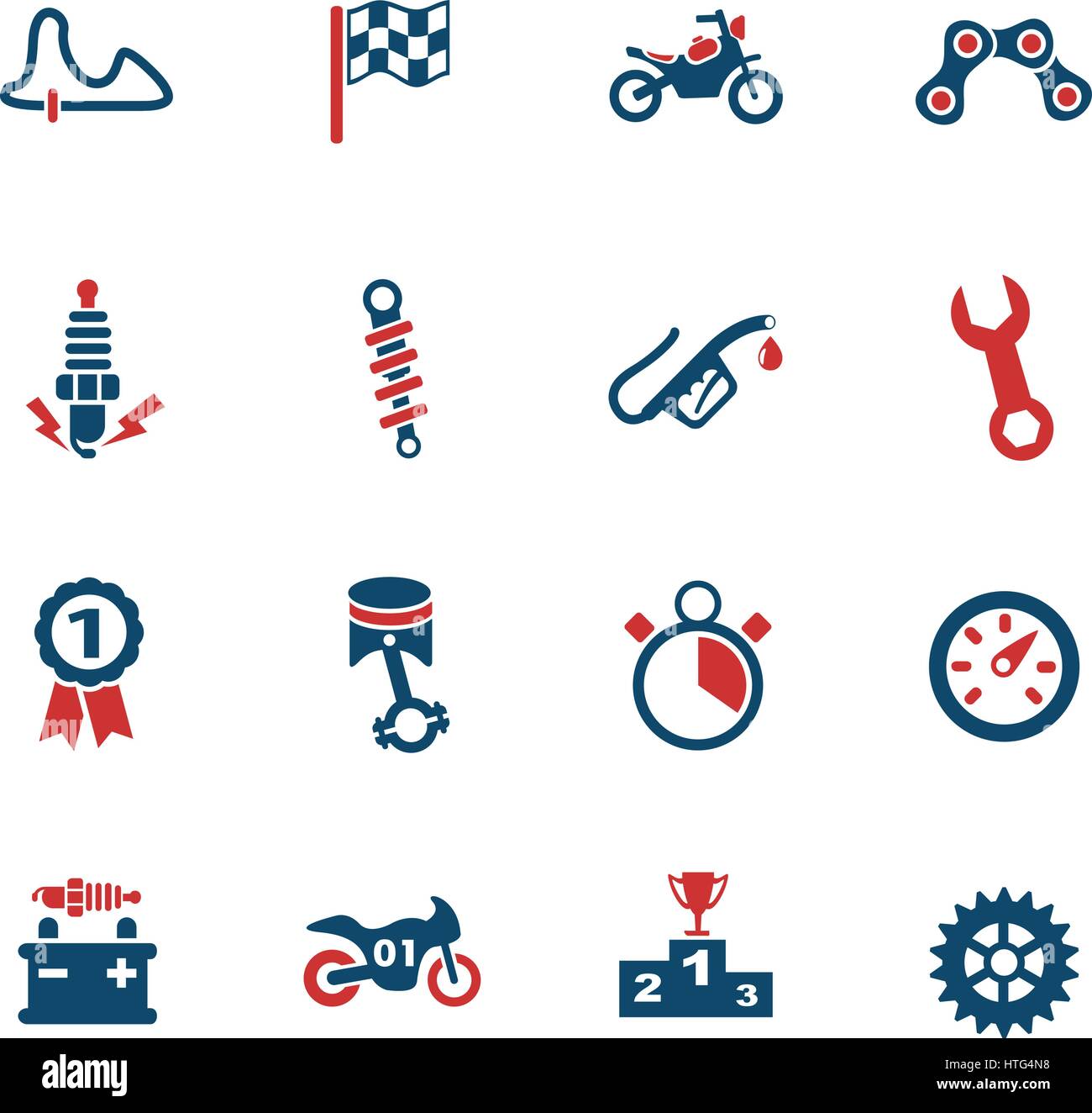 moto racing web icons for user interface design Stock Vector Image ...