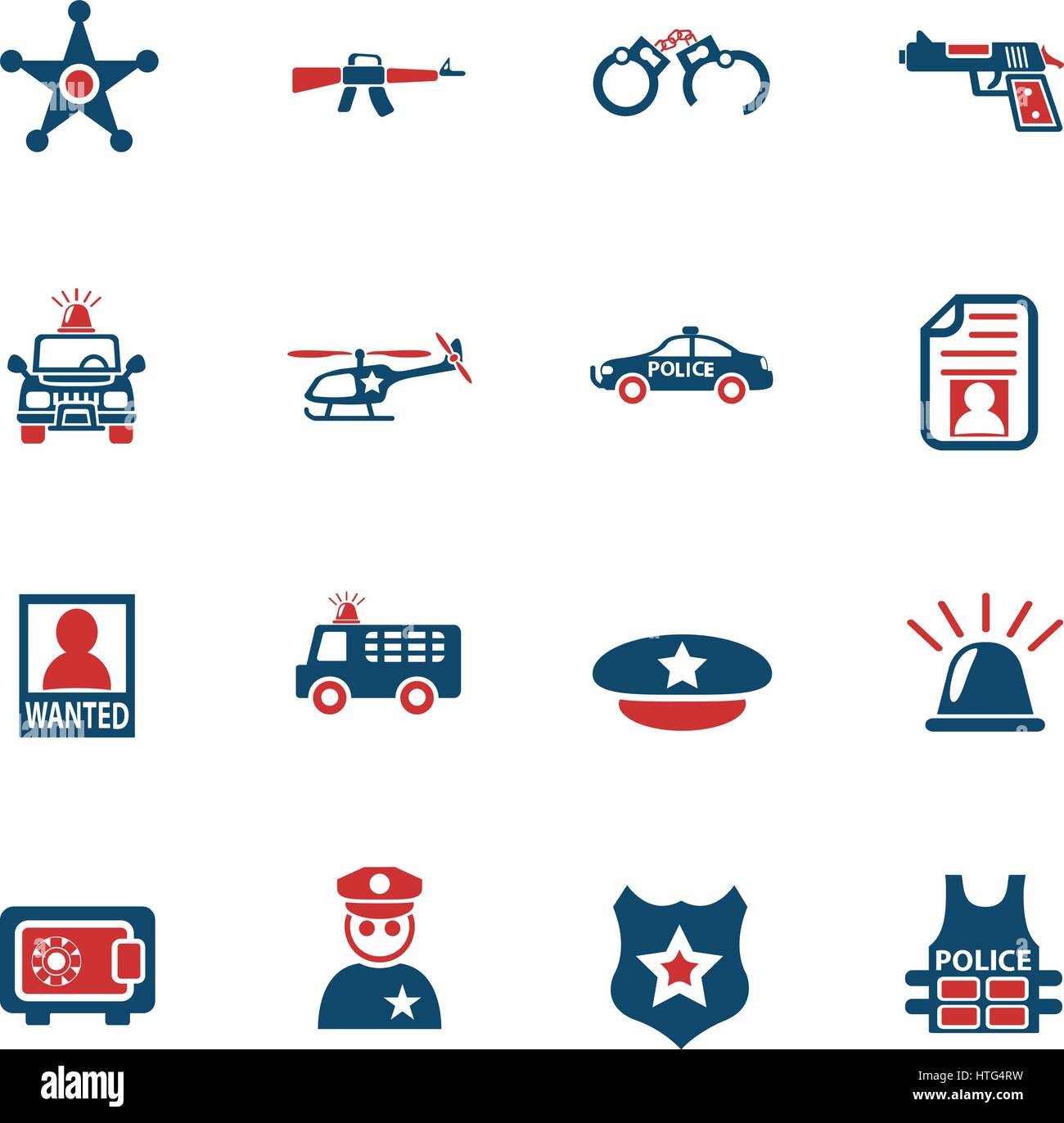 police web icons for user interface design Stock Vector Image & Art - Alamy