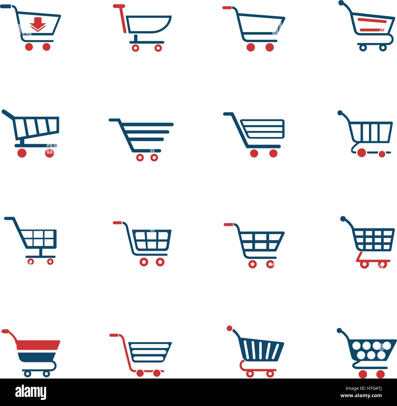 shopping cart web icons for user interface design Stock Vector Image ...