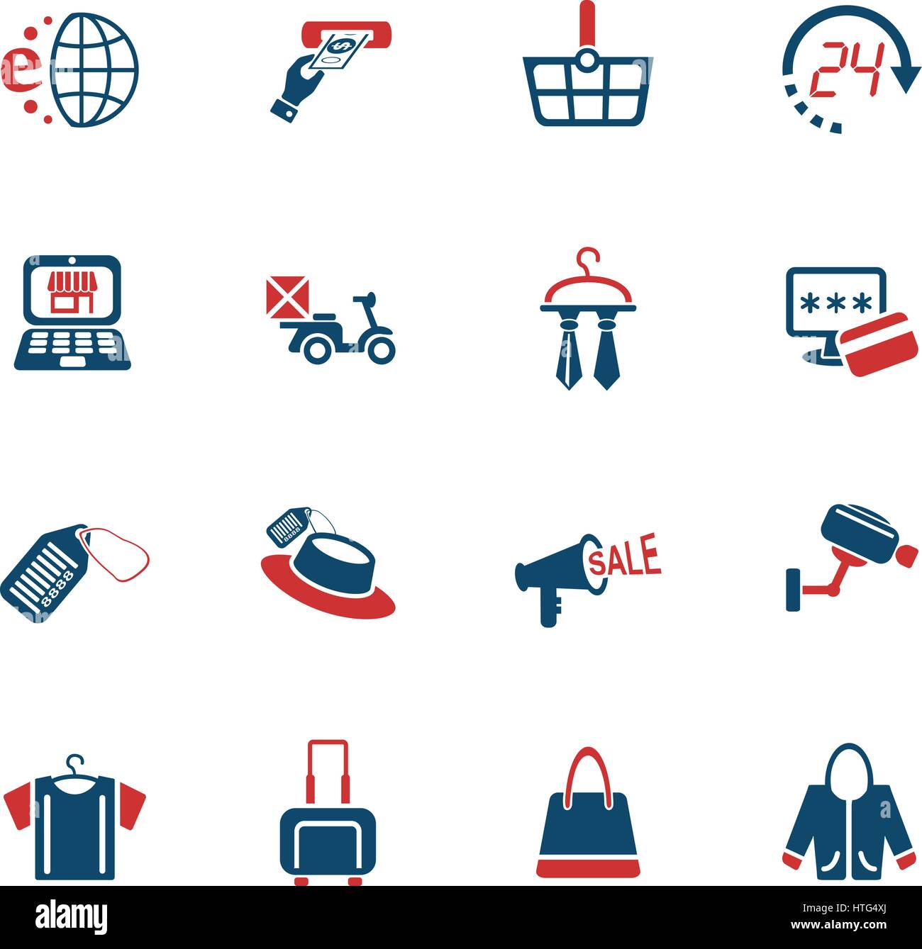 shopping and e-commerce web icons for user interface design Stock ...