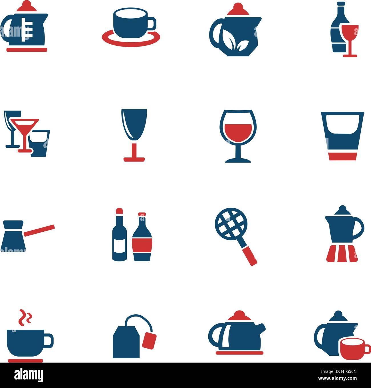 utensils for beverages web icons for user interface design Stock Vector ...