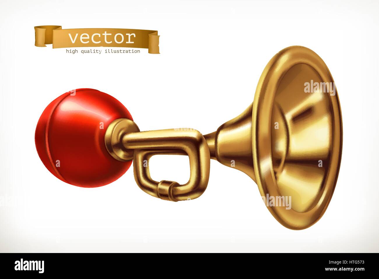 Vehicle horn. 3d vector icon Stock Vector Image & Art Alamy