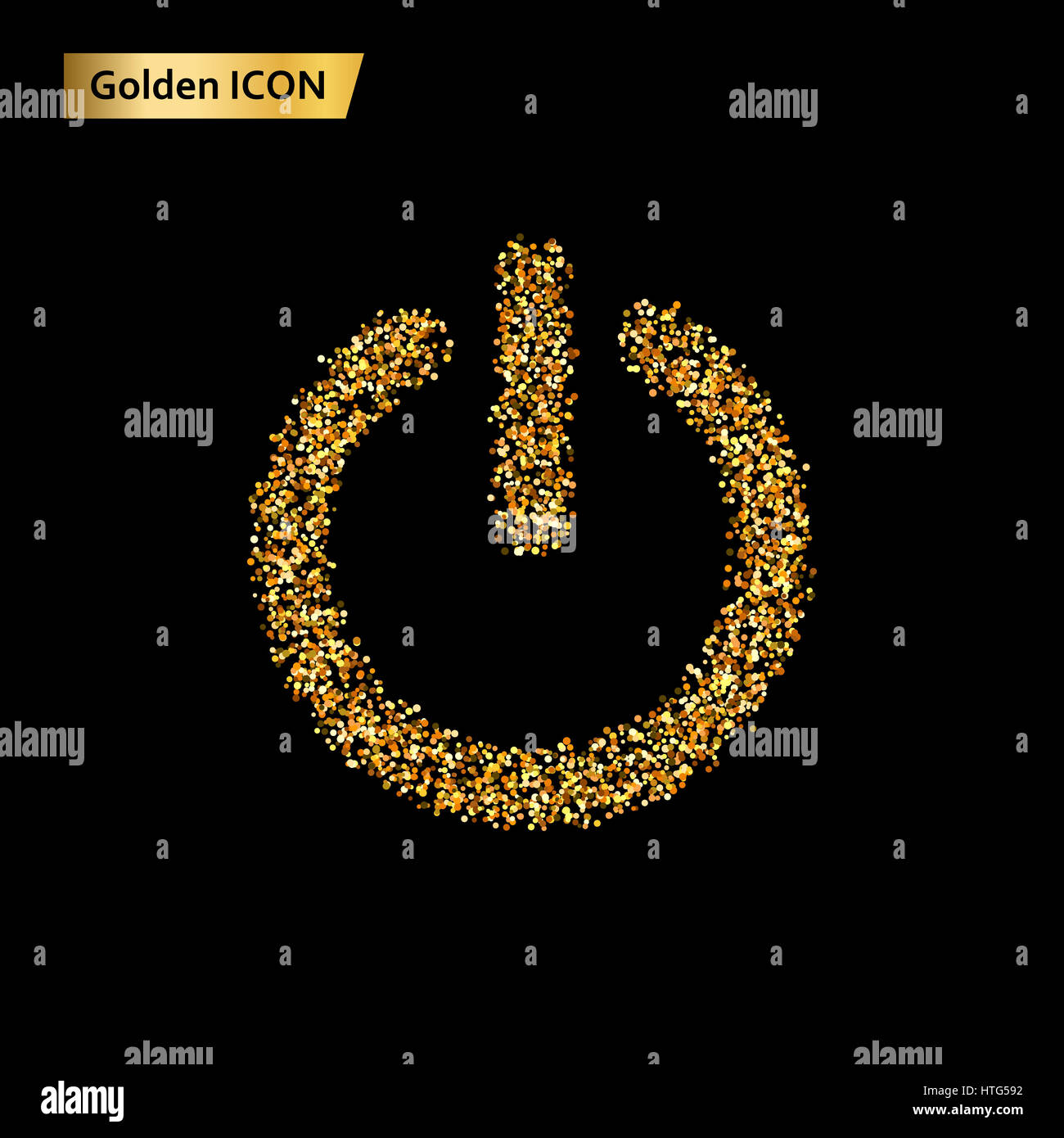 On off Icon of gold circles. Photo illustration Stock Photo - Alamy