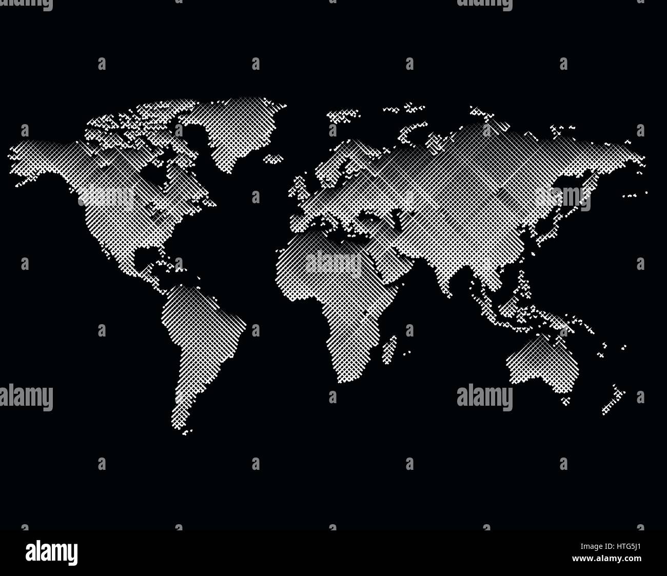 Isolated black color worldmap of lines background, earth vector illustration Stock Vector
