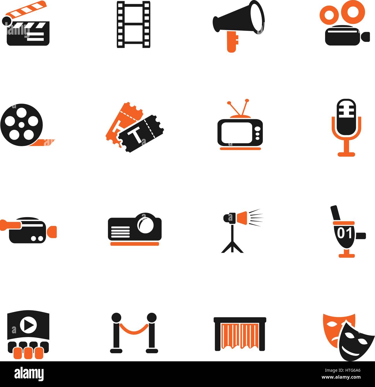 cinema web icons for user interface design Stock Vector Image & Art - Alamy