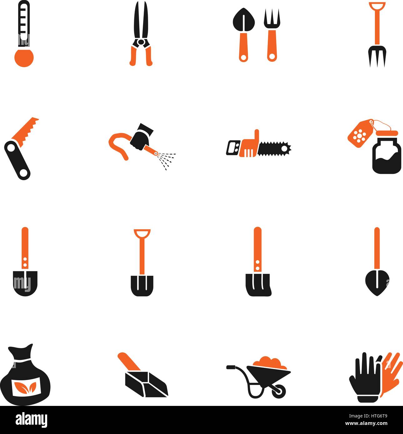 garden tools web icons for user interface design Stock Vector Image ...