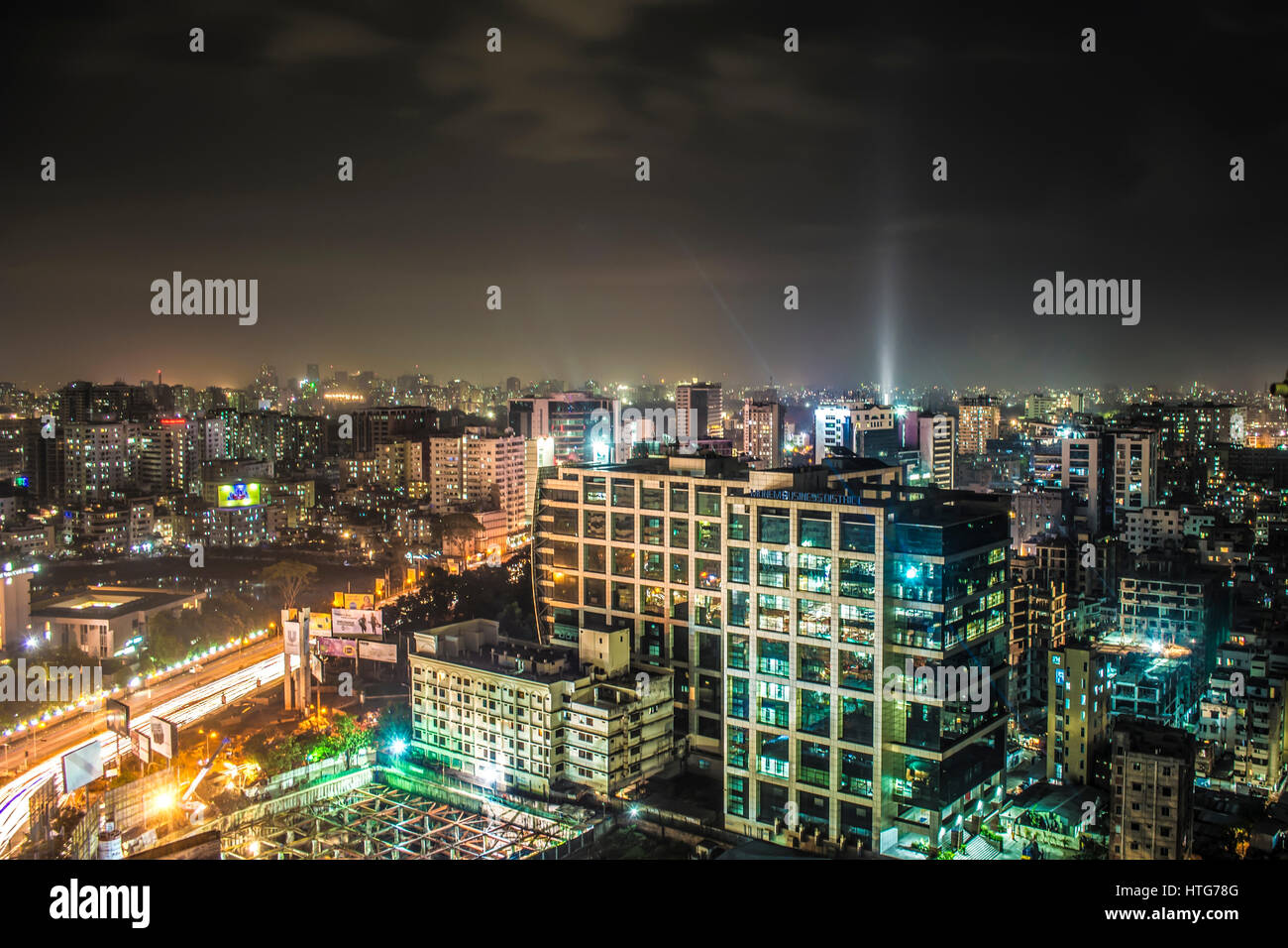 Dhaka City Lights Stock Photo Alamy