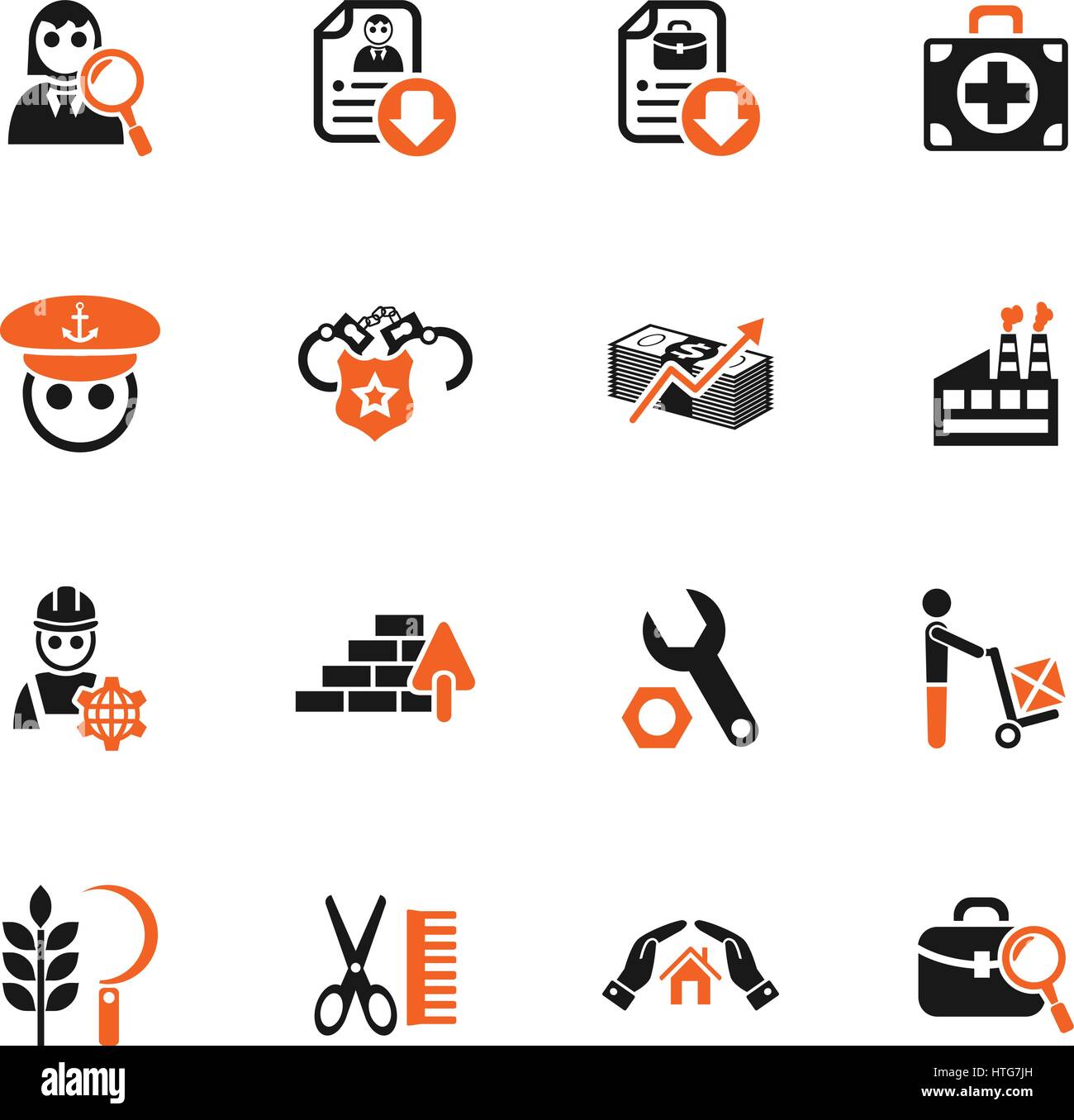 job search web icons for user interface design Stock Vector Image & Art ...