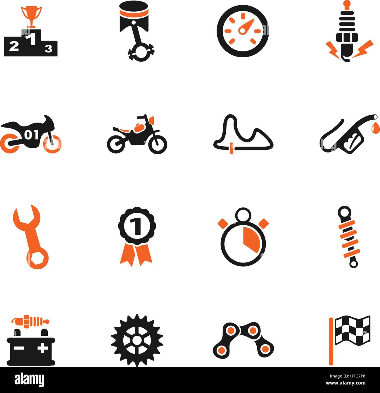moto racing web icons for user interface design Stock Vector Image ...