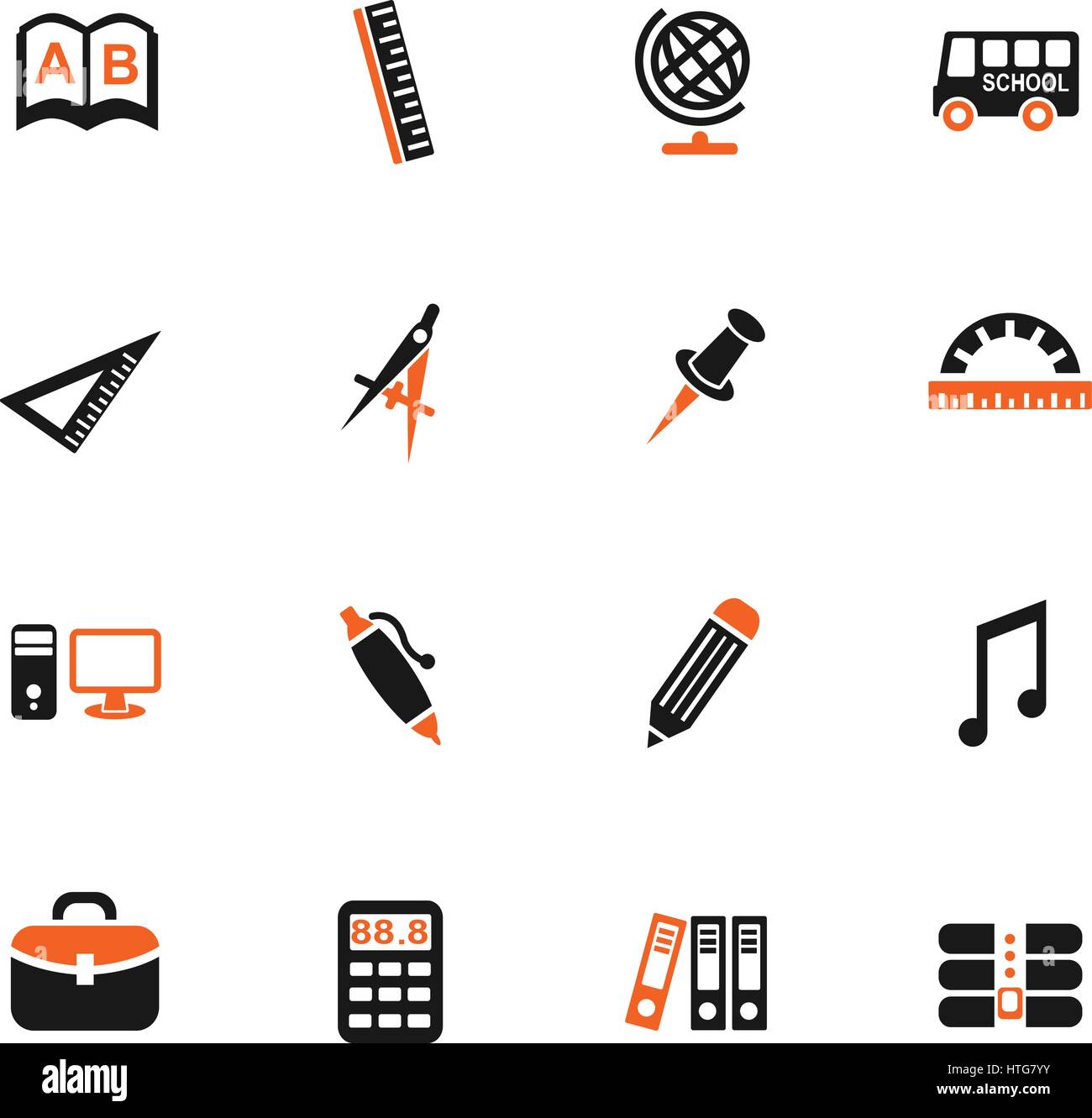 school web icons for user interface design Stock Vector