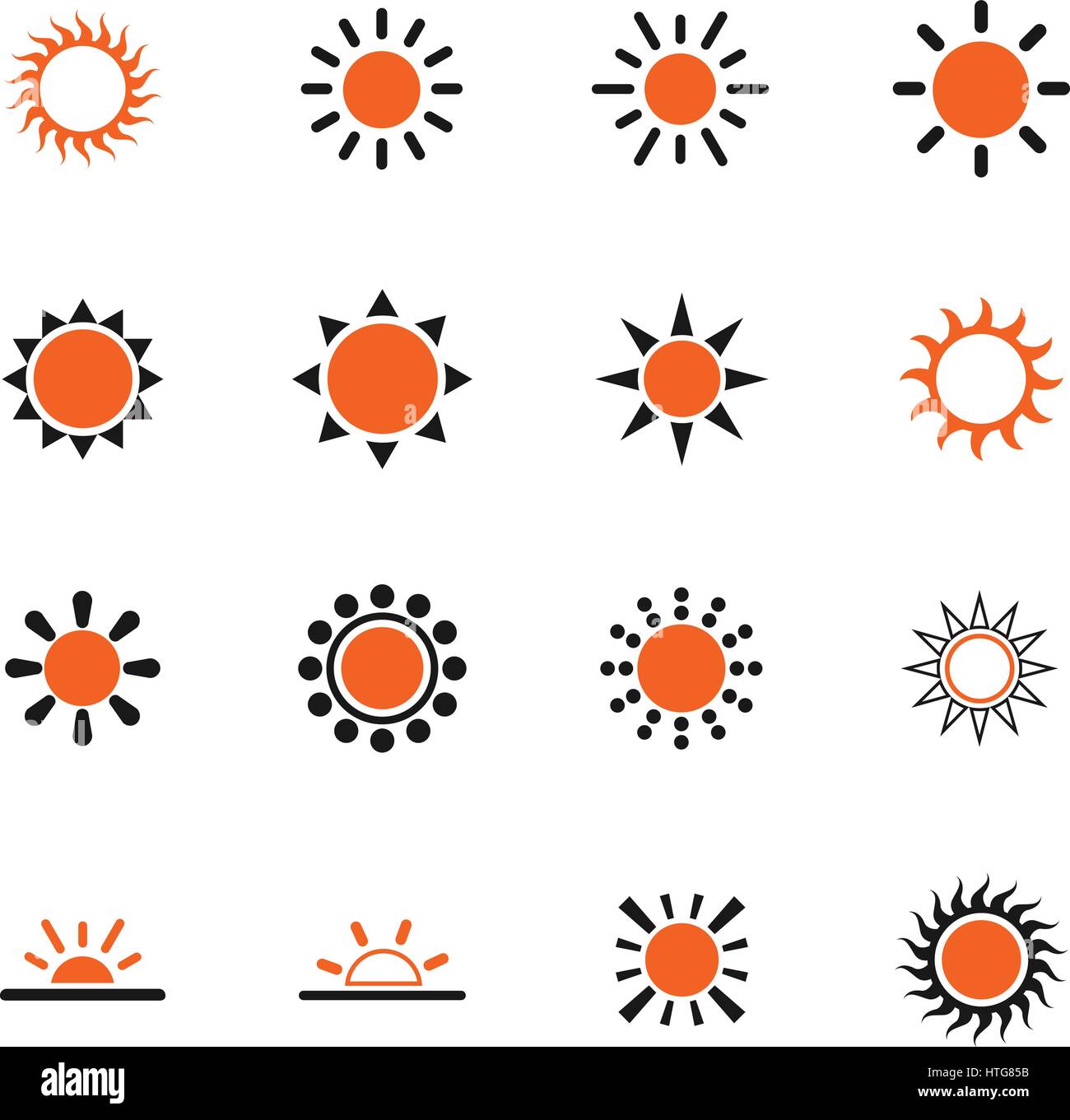 sun web icons for user interface design Stock Vector Image & Art - Alamy