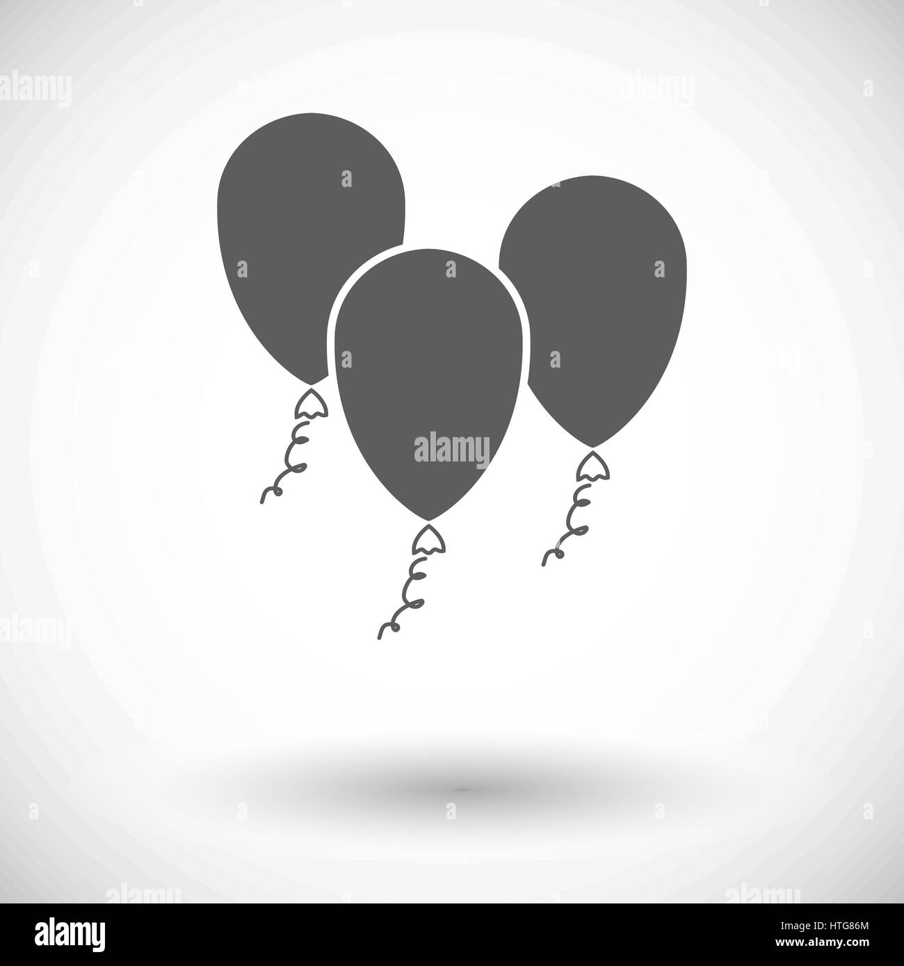 Ballon. Single flat icon on white background. Vector illustration Stock ...