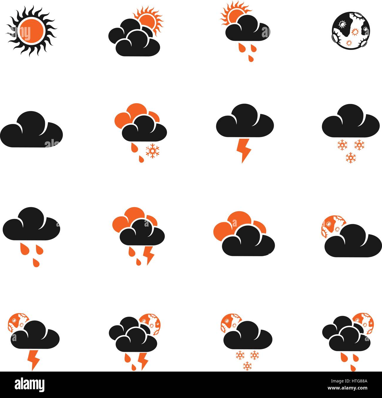 weather web icons for user interface design Stock Vector Image & Art ...