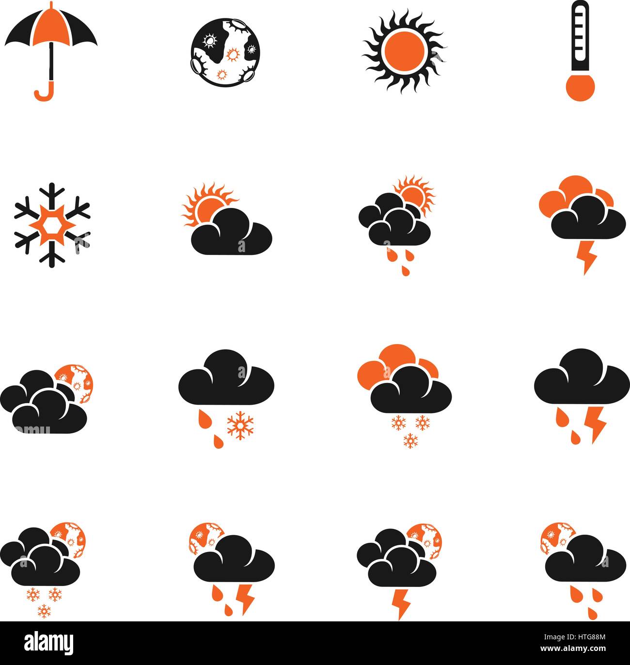 weather web icons for user interface design Stock Vector Image & Art ...