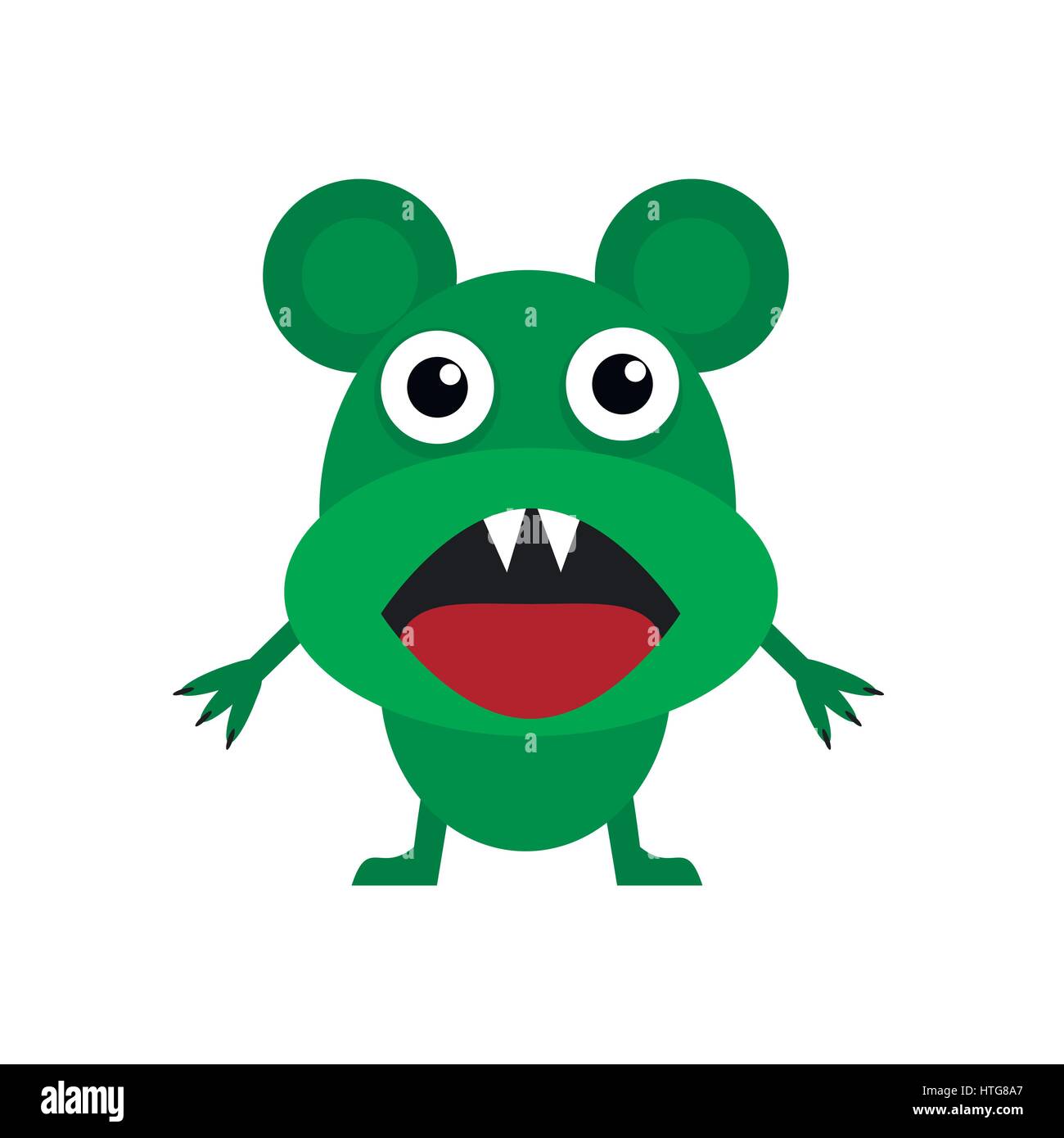 Cute green mouse Stock Vector