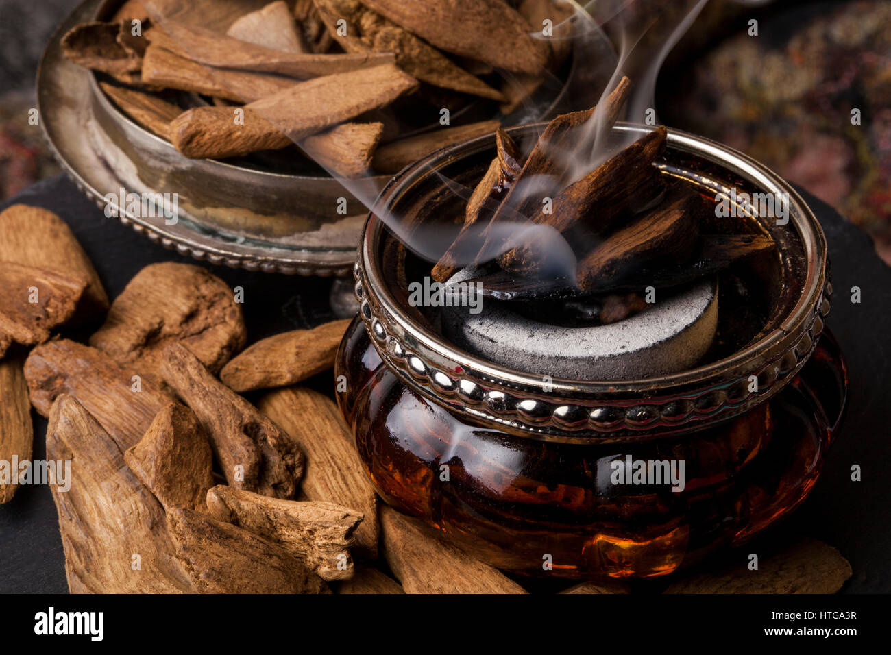 Agarwood, also called aloeswood incense chips Stock Photo Alamy