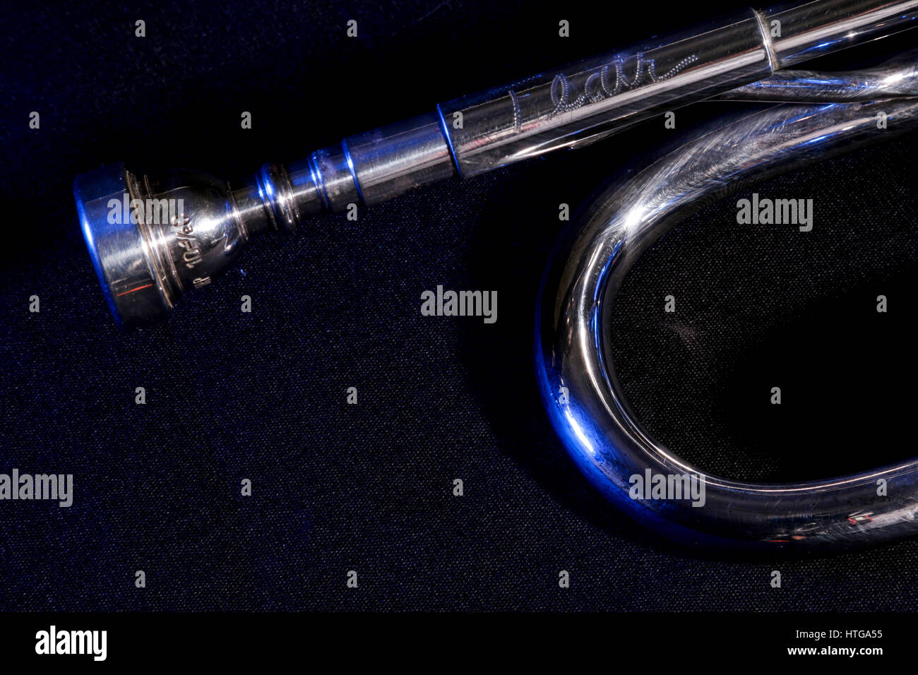 King Silver Flair Trumpet Stock Photo