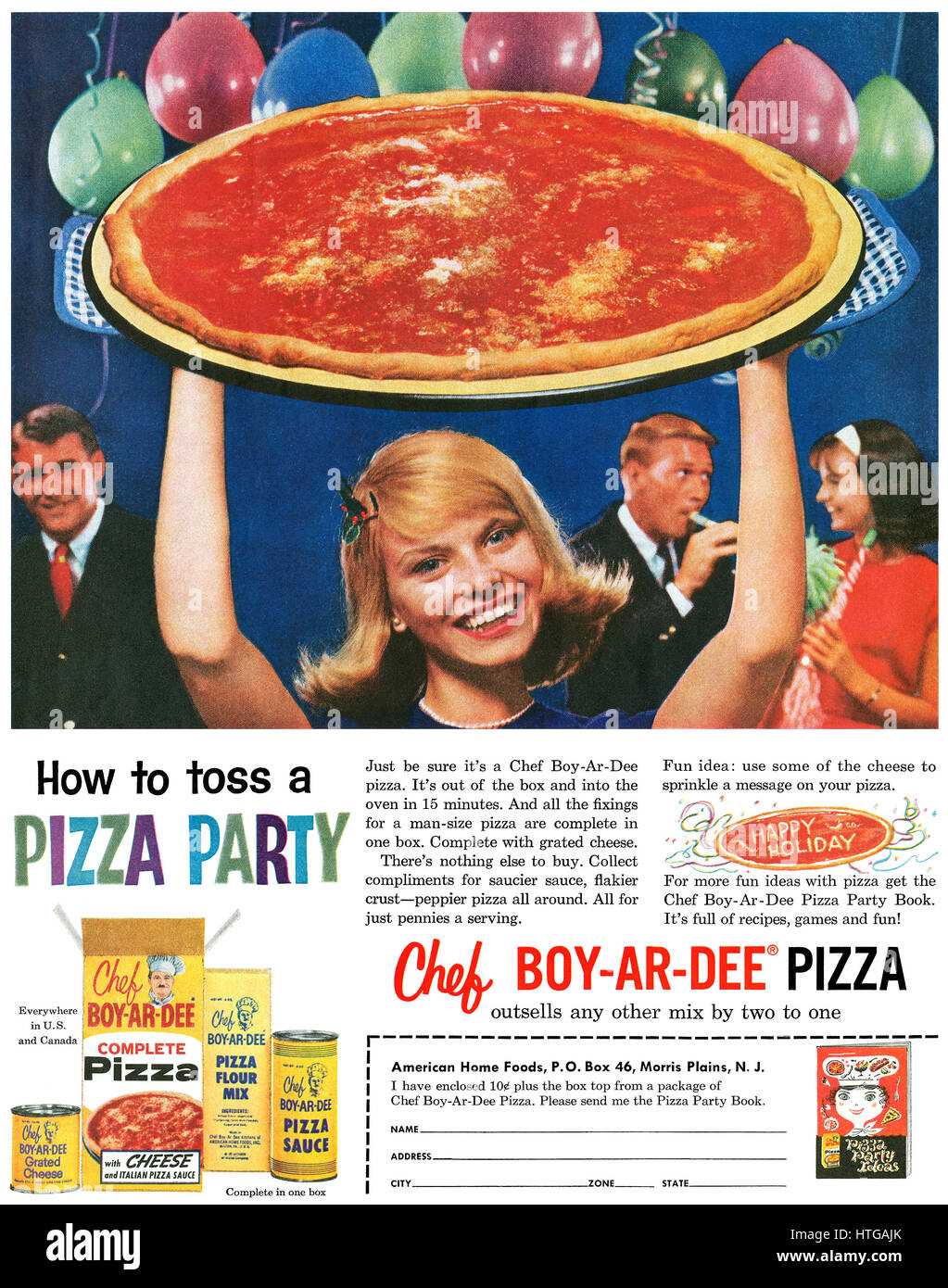 1960 U.S. advertisement for Chef BoyArDee Pizza Stock Photo Alamy