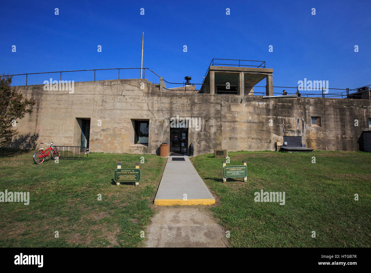 Exterior of Battery Garland, old coastal defense fort and now part of the Tybee Island Lighthouse property. Stock Photo