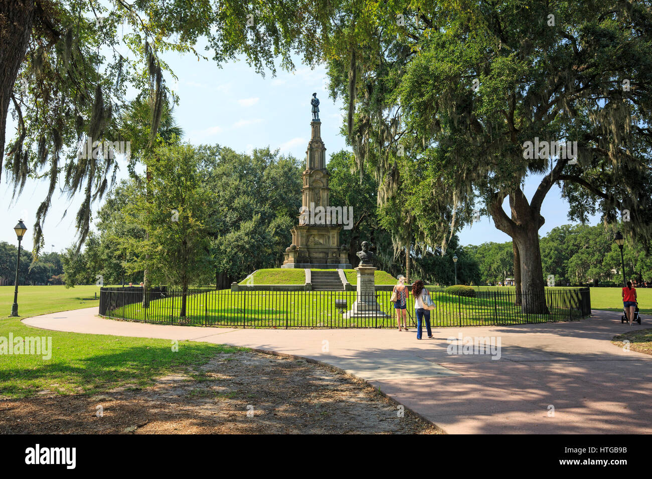 Confederate monument in Forsyth Park, Savannah, Stock Photo Alamy