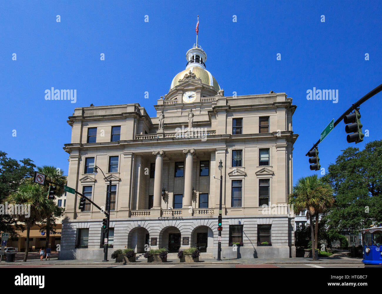 Savannah, Georgia City Hall building. Stock Photo