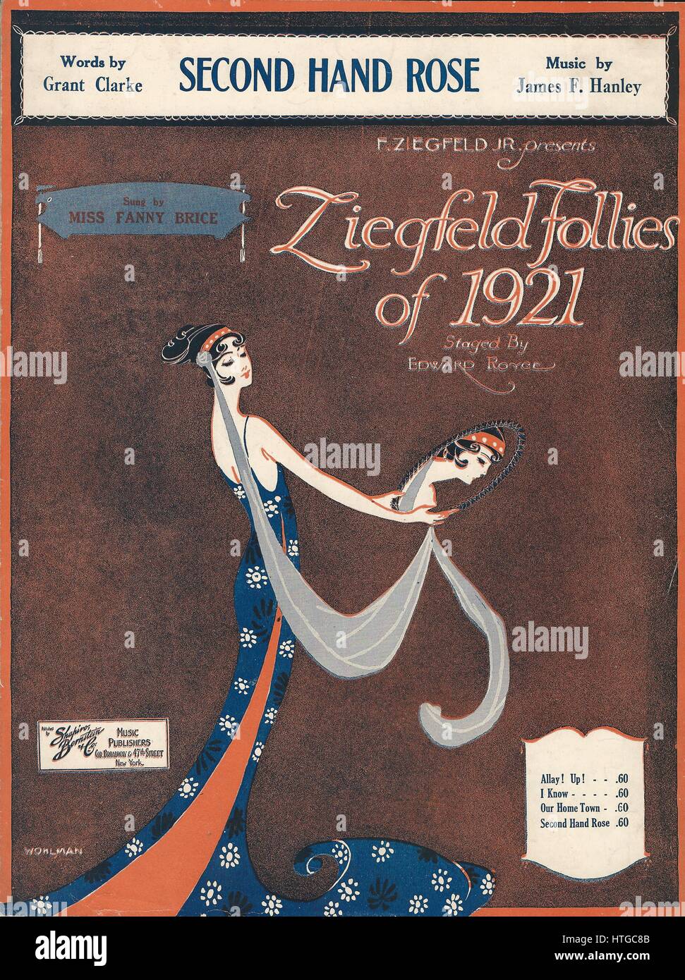 "Ziegfeld Follies of 1921" Musical Sheet Music Cover Stock Photo Alamy