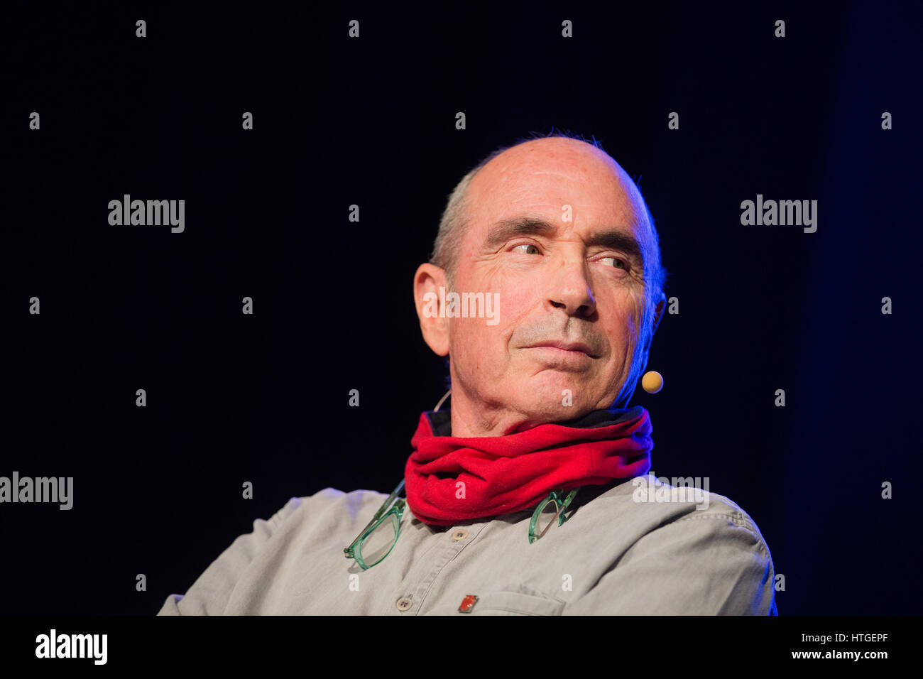 The Catalan writer, musician and politician Lluis Llach at the Lit.Cologne literature festival in Cologne, Germany, 11 March 2017. Photo: Rolf Vennenbernd/dpa Stock Photo