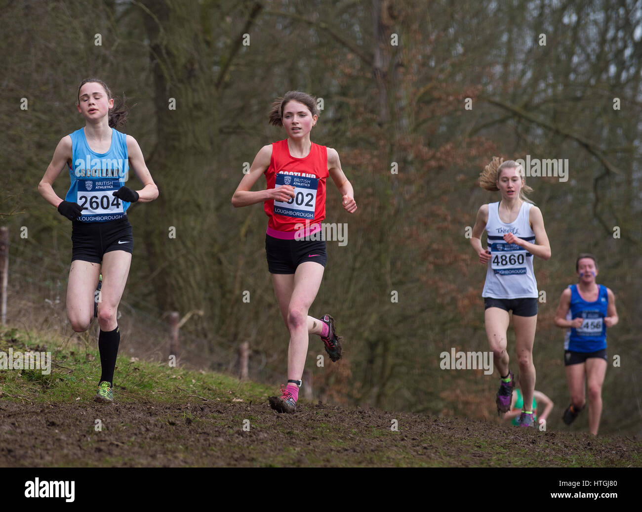 Prestwold Hall, Loughborough 11 Anna MacFadyen (2602) on her way to winning the U20 Women's race at the British Athletics Inter Counties Cross Country Championships incorporating World Junior Trials and Cross Challenge Final, Prestwold Hall, Loughborough, Saturday 11th March 2017 Credit: Gary Mitchell/Alamy Live News Stock Photo