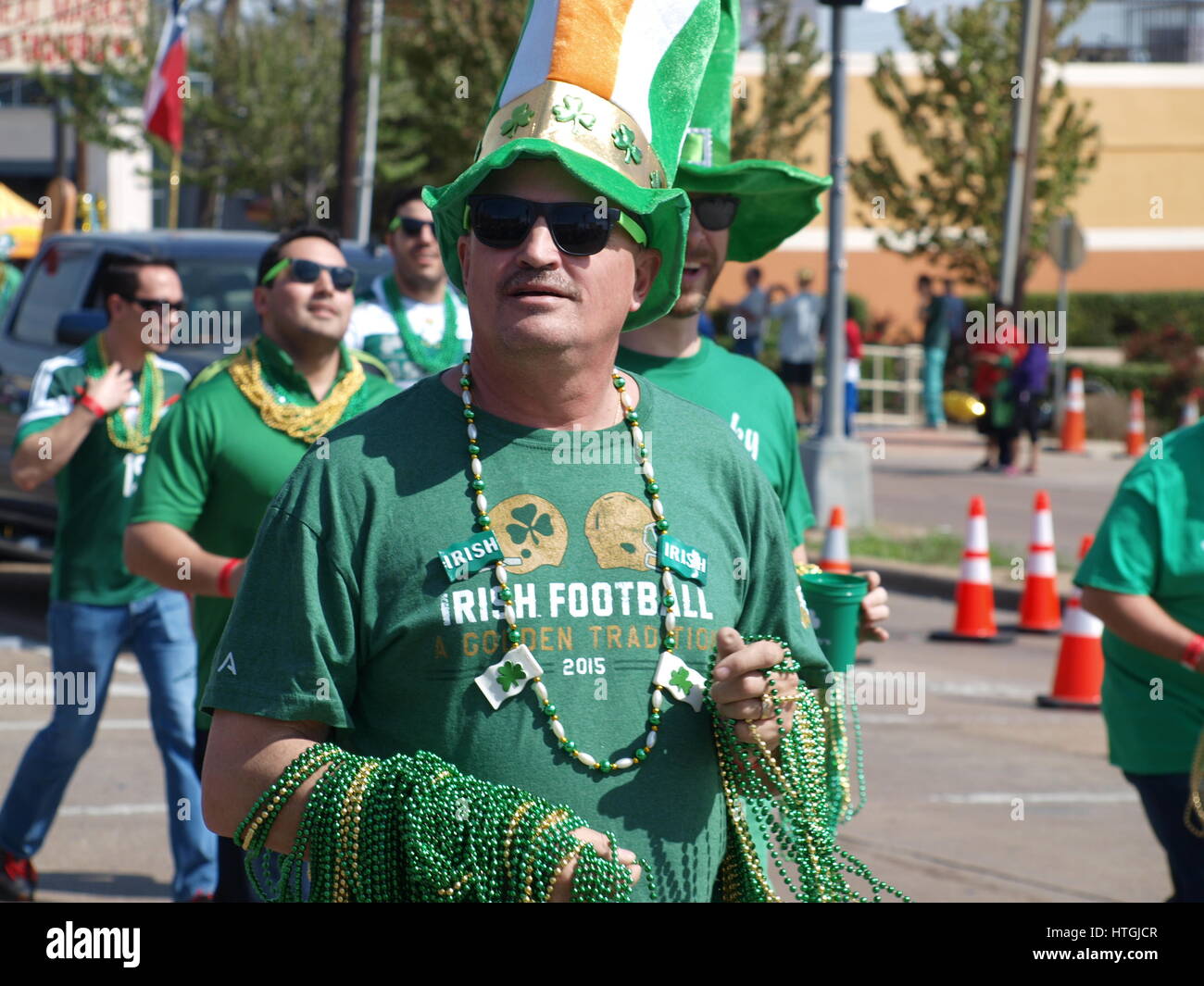Dallas, US 11th March 2017. The annual Dallas St. Patrick's Parade stepped off today with former Dallas police chief, David Brown as Grand Marshal.  Credit: dallaspaparazzo/Alamy Live News Stock Photo