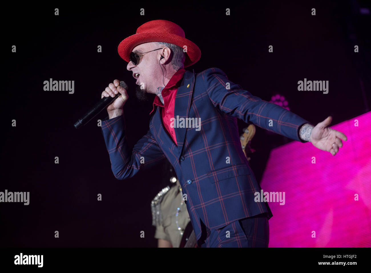 Turin, Italy. 11th March, 2017. J-ax and Fedez performing on Turin at Pala Alpitopur during the 'Comunisti col rolex tour', on march 11th 2017, photos by Credit: Alberto Gandolfo/Alamy Live News Stock Photo