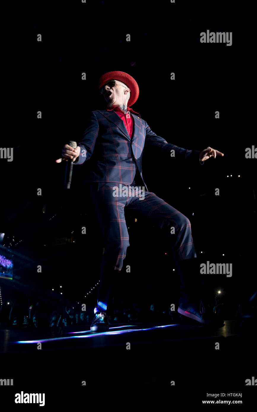 Turin, Italy. 11th March, 2017. J-ax and Fedez performing on Turin at Pala Alpitopur during the 'Comunisti col rolex tour', on march 11th 2017, photos by Credit: Alberto Gandolfo/Alamy Live News Stock Photo