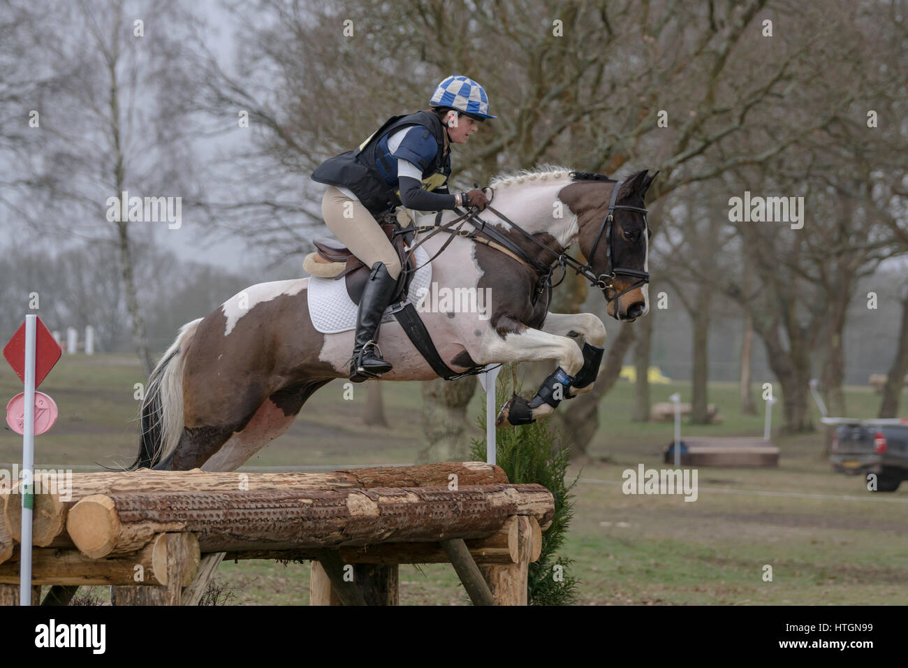 Riders from across the country compete in the BE horse trials. Stock Photo