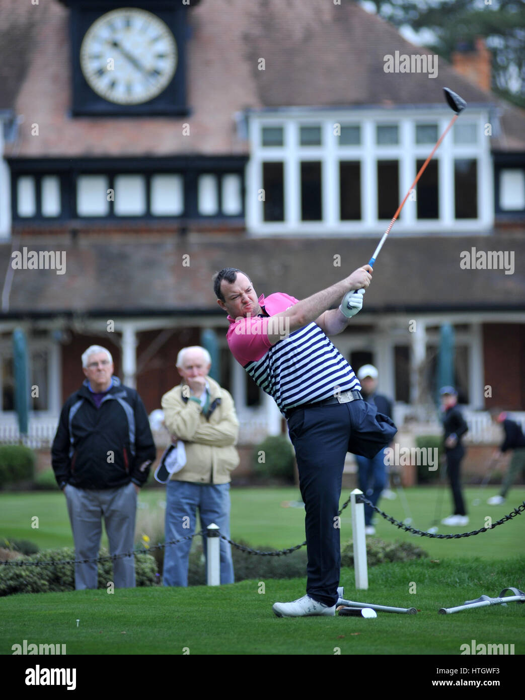 Sunningdale Golf Club, Berkshire, UK, 14th March 2017. Chris Foster of