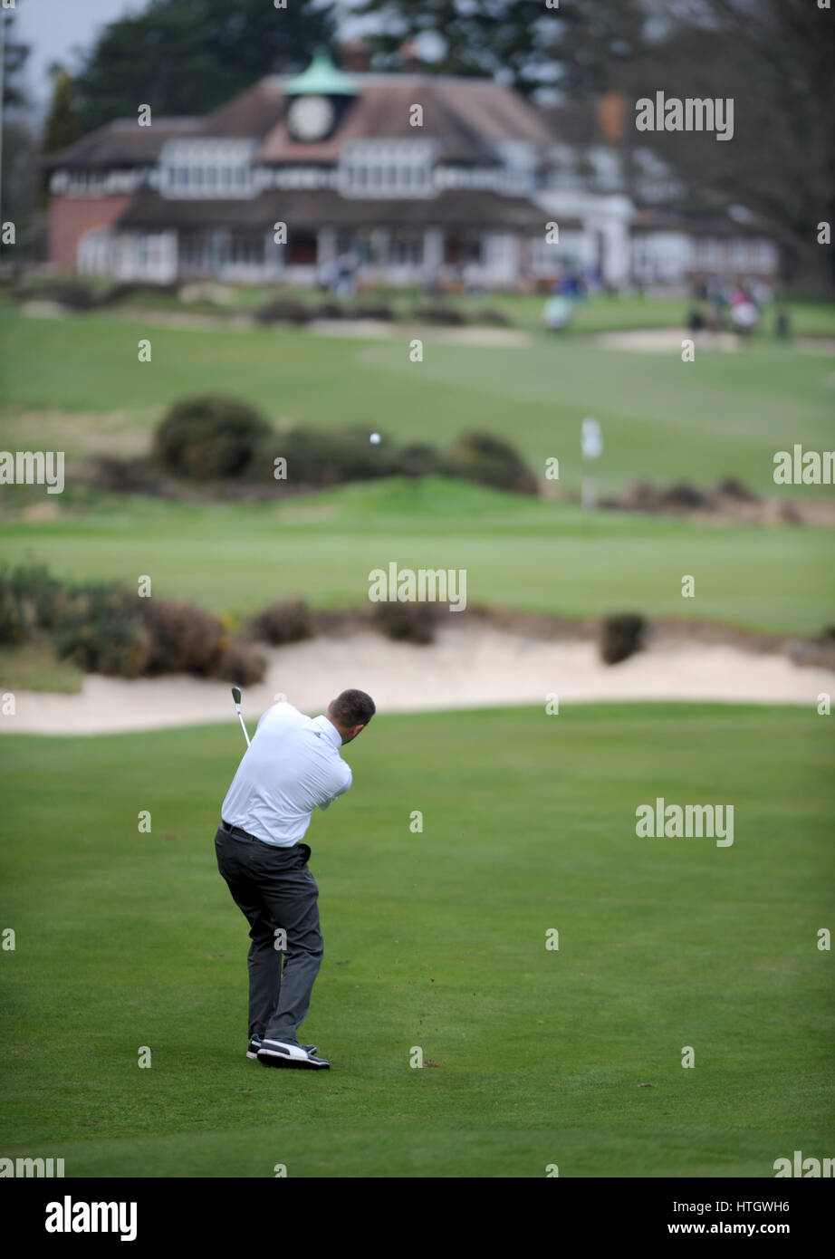 Sunningdale Golf Club, Berkshire, UK, 14th March 2017. Joe Eastwood of