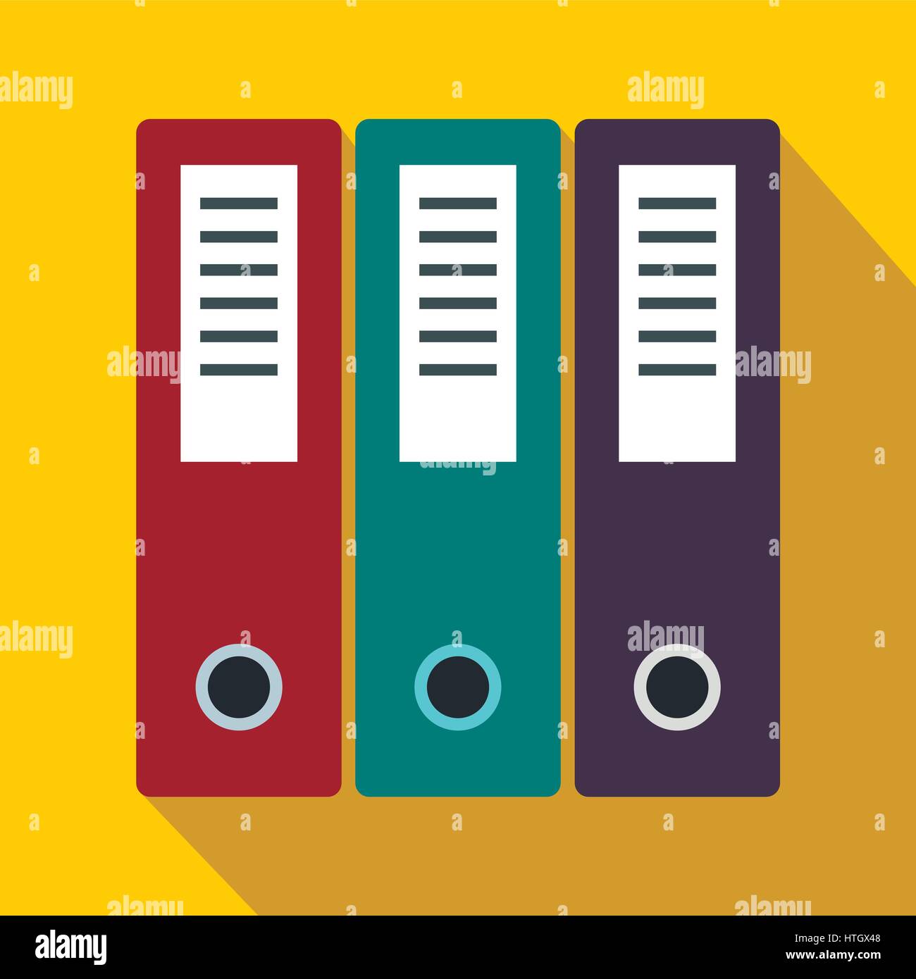 Office folders icon, flat style Stock Vector Image & Art - Alamy